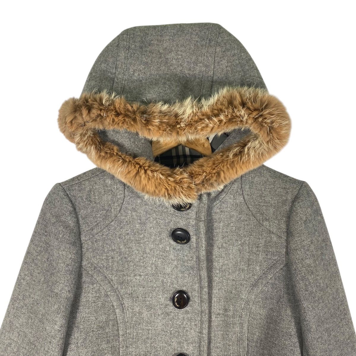 Burberry Burberrys Hoodie Rabbit Fur Trench Coat Size 38 Grey Colour Size XS / US 0-2 / IT 36-38 - 5 Thumbnail