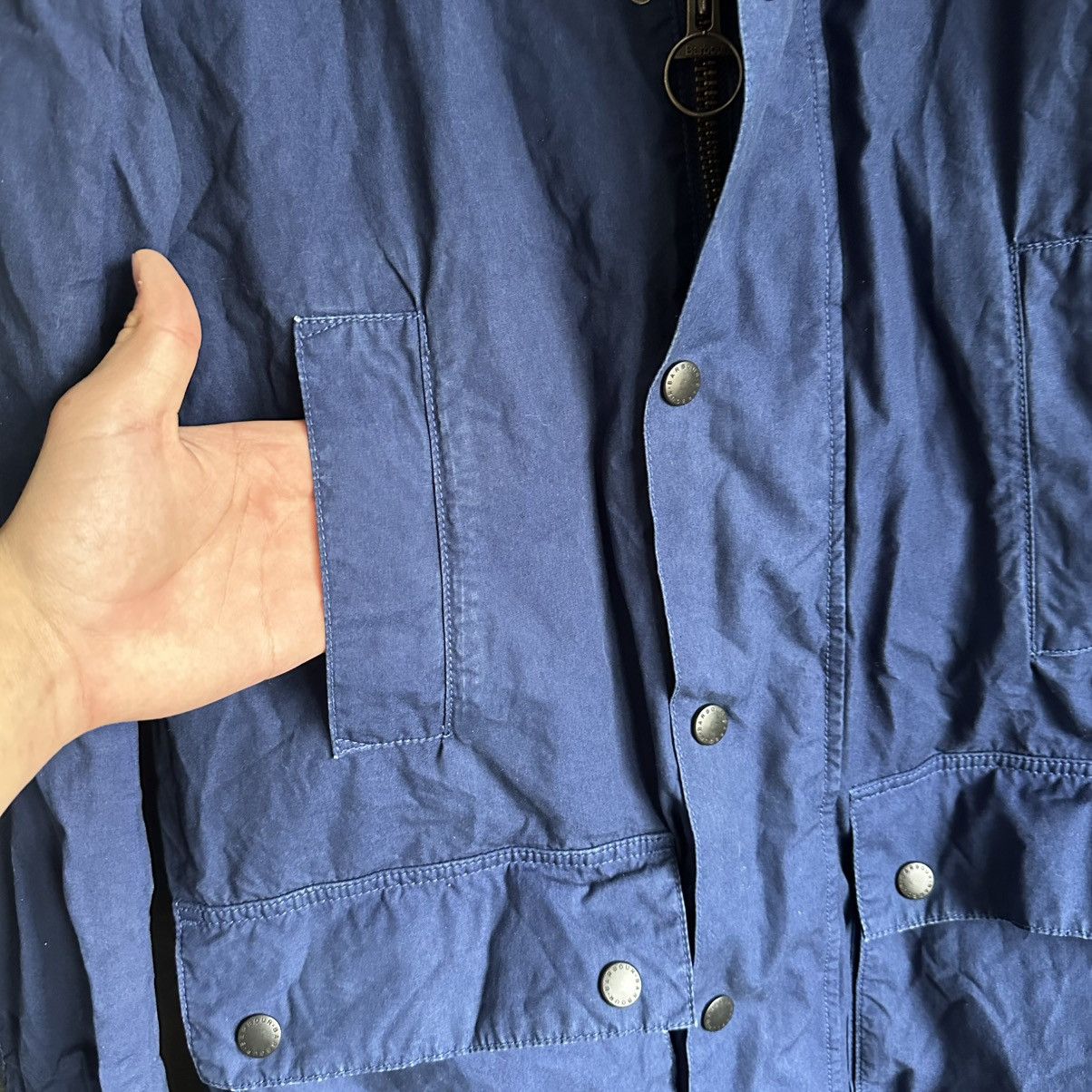 Barbour Barbour 100% Cotton Blue Jacket Size XS / US 0-2 / IT 36-38 - 4 Thumbnail