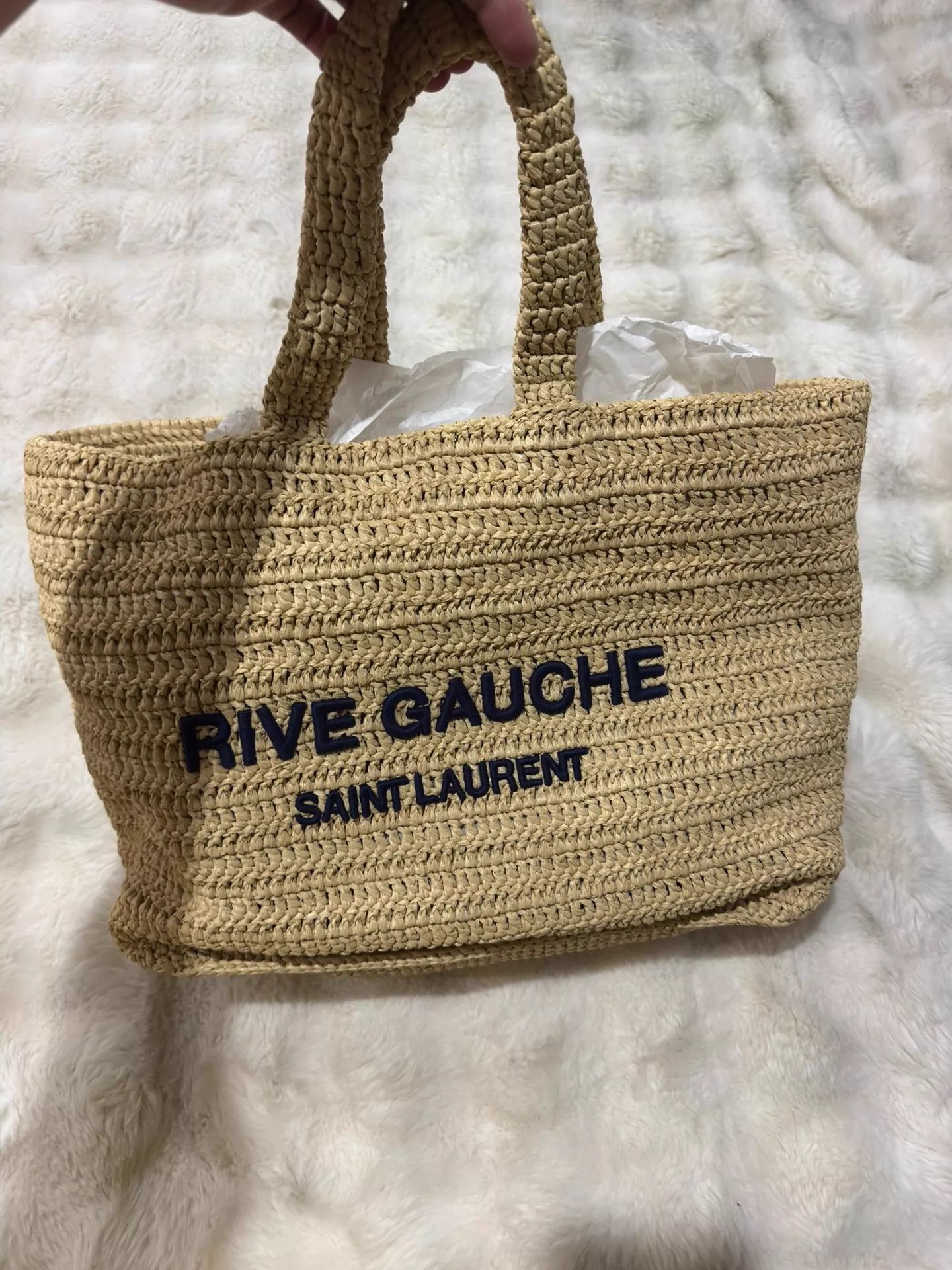 Yves Saint Laurent YSL Straw Beach Bag New Unused Dust Bag Size ONE SIZE - 3 Thumbnail