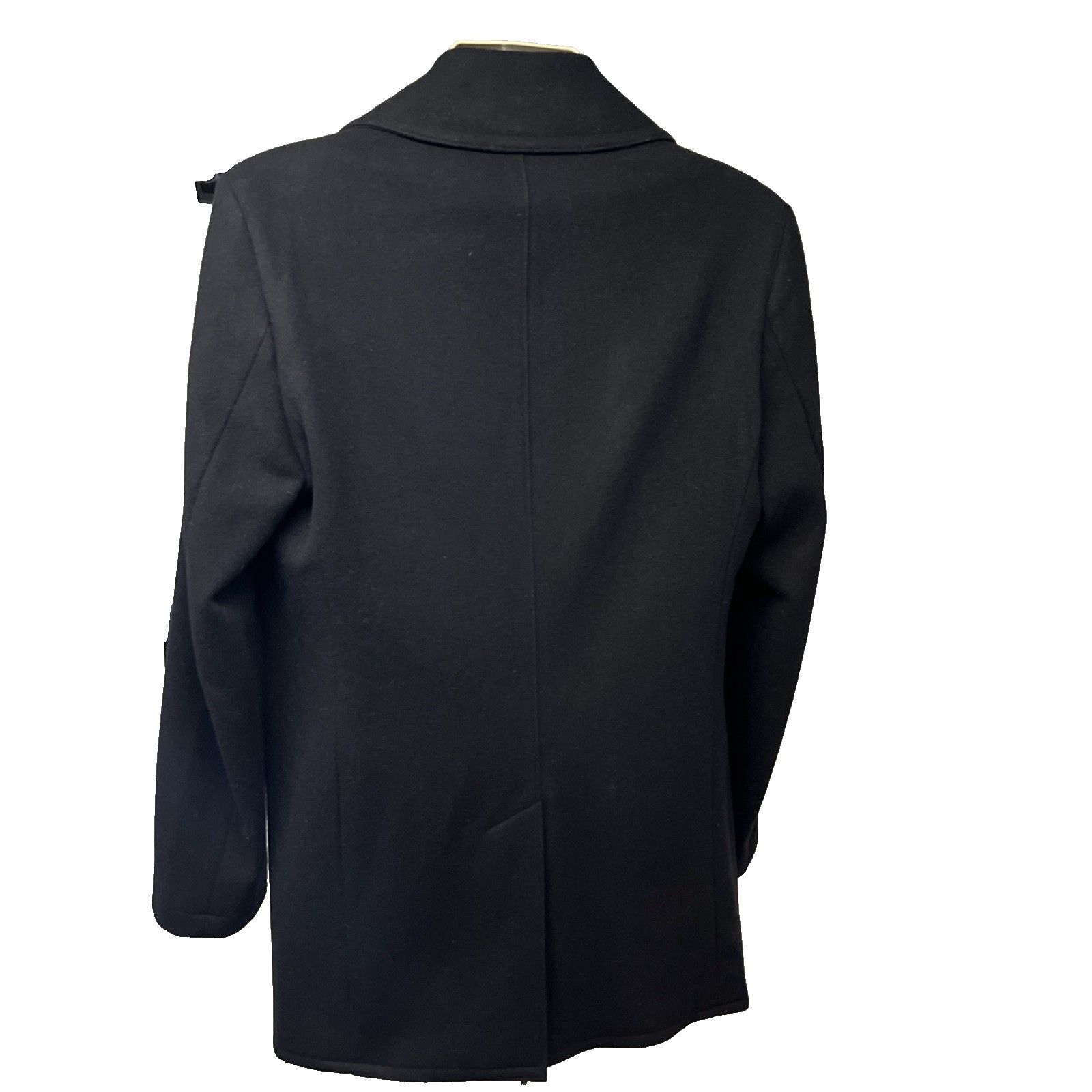 Brooks Brothers Brooks Brothers Black Wool Button Up Peacoat Medium Pockets Size US M / EU 48-50 / 2 - 2 Thumbnail