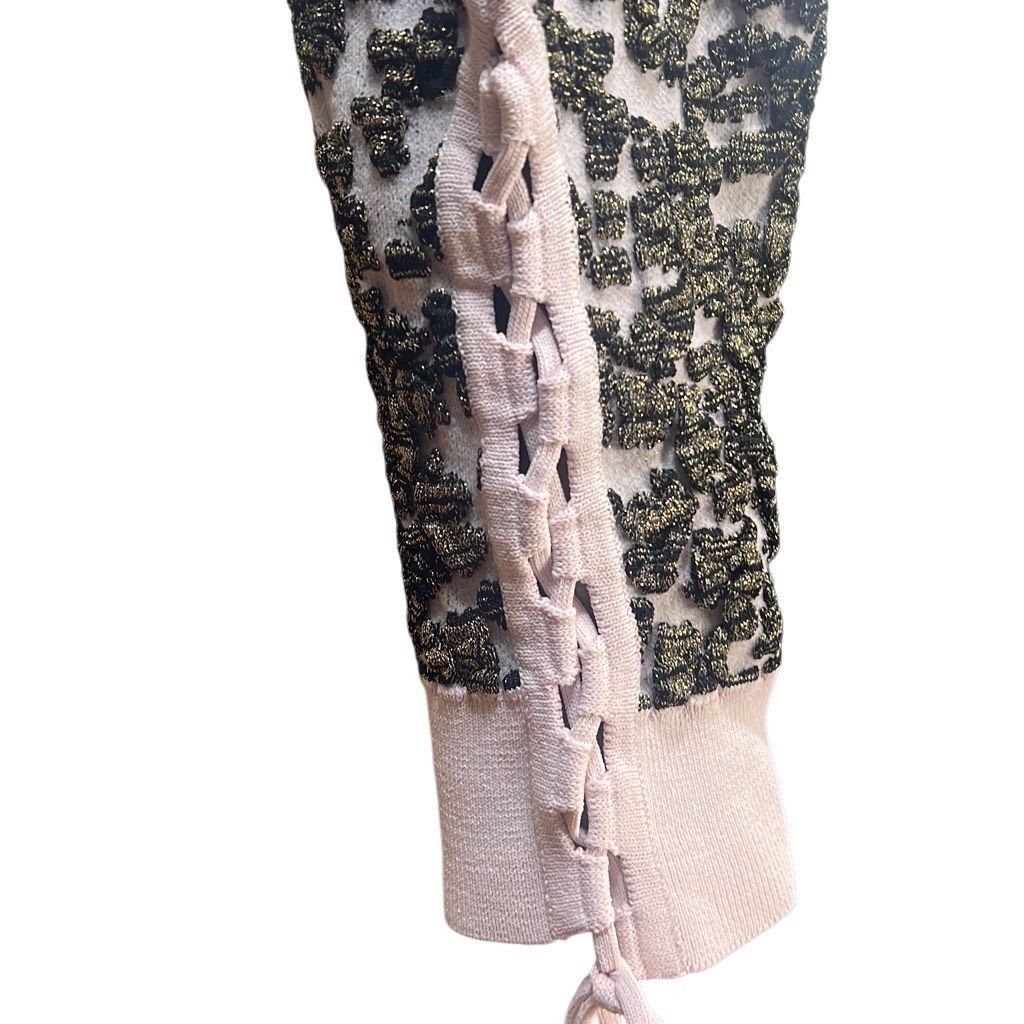Jonathan Simkhai Jonathan Simkhai Animal Print Jacquard Cropped Sweater Lace L NWT Size L / US 10 / IT 46 - 7 Thumbnail