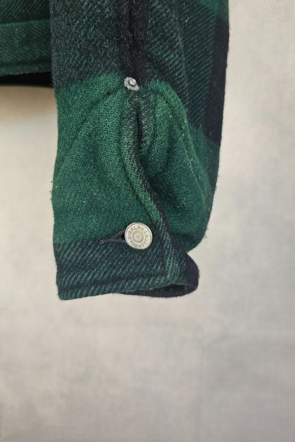 Made-in-USA Polo RL Dungarees Wool Trucker (L)– cord collar image 9