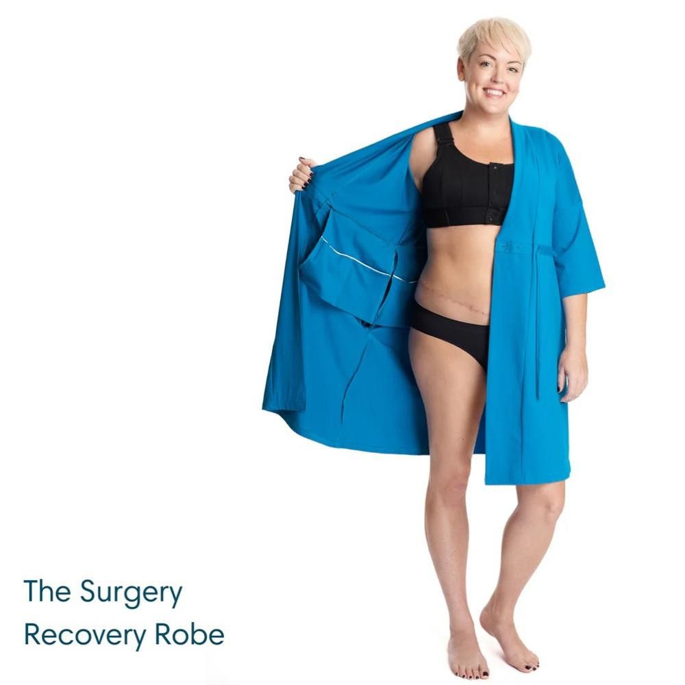 Designer Brobe l The Surgery Recovery Robe Magenta OS Size ONE SIZE - 5 Thumbnail