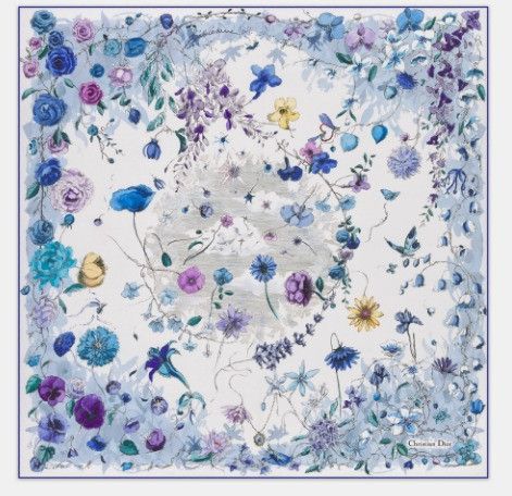 Dior o1w1db11024 Size: OS / Florilegio Square Scarf Size ONE SIZE - 2 Thumbnail