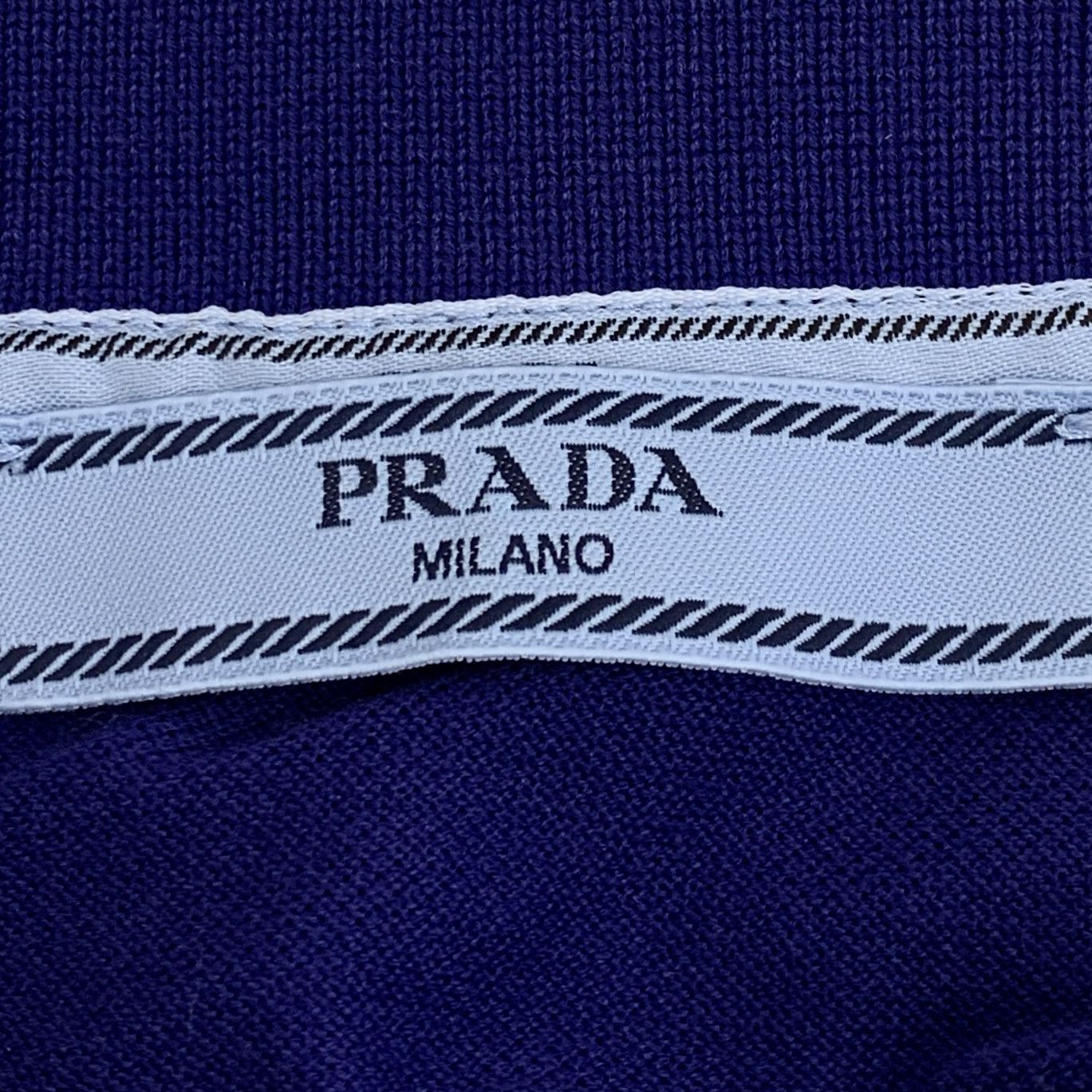 Prada Prada Polo – Navy Logo Print Cotton (Size M) Size US M / EU 48-50 / 2 - 2 Thumbnail