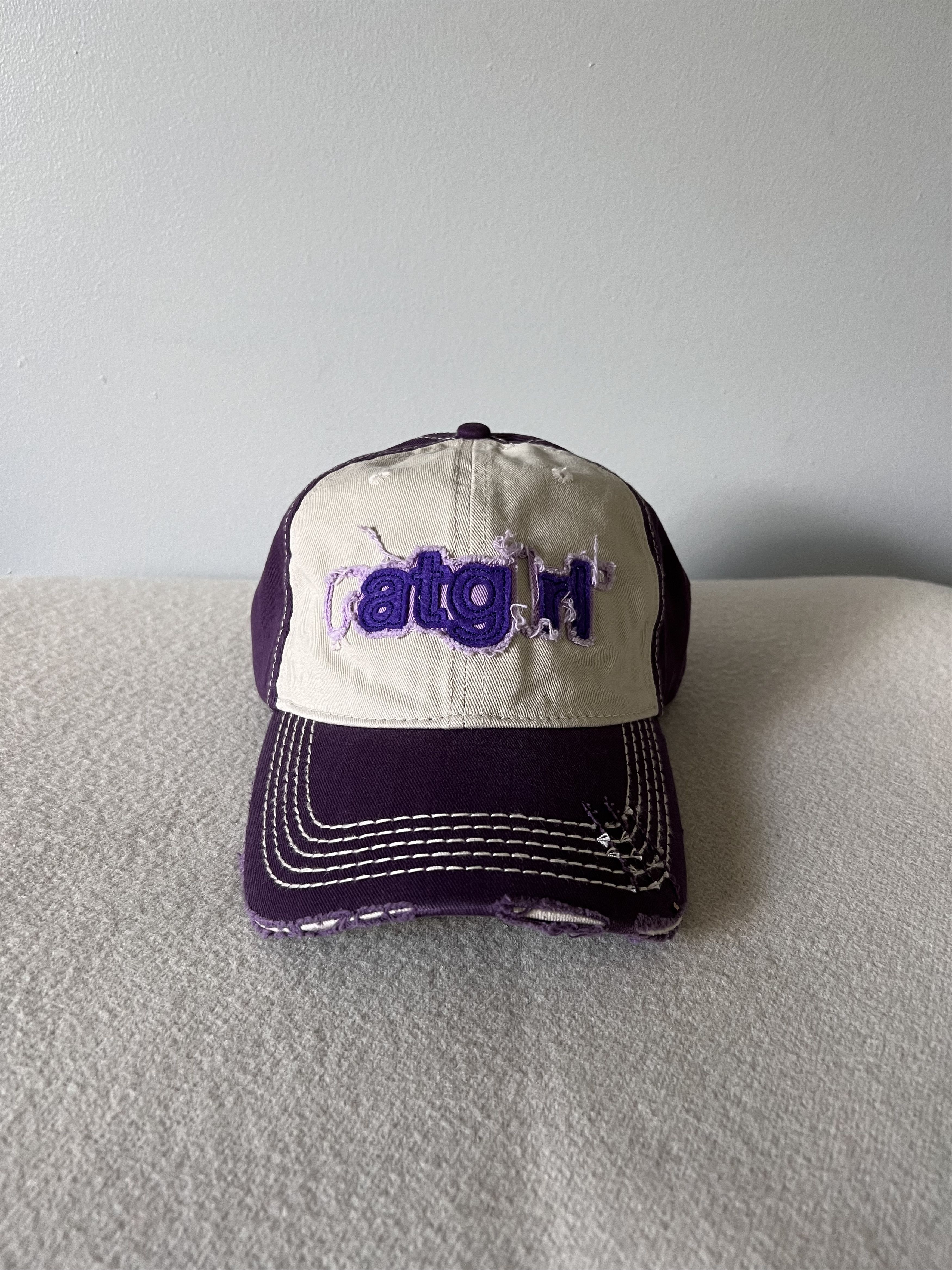 image of Stray Rats Distressed Ratgirl Hat In Purple, Men's