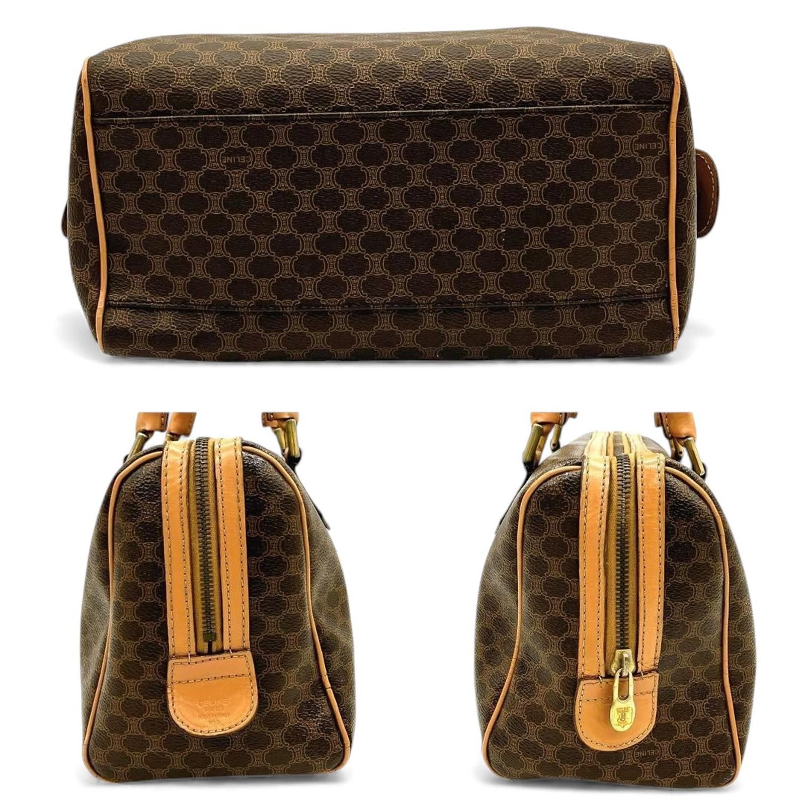 Celine Celine - Vintage Brown Monogram Handbag Leather Size ONE SIZE - 5 Thumbnail