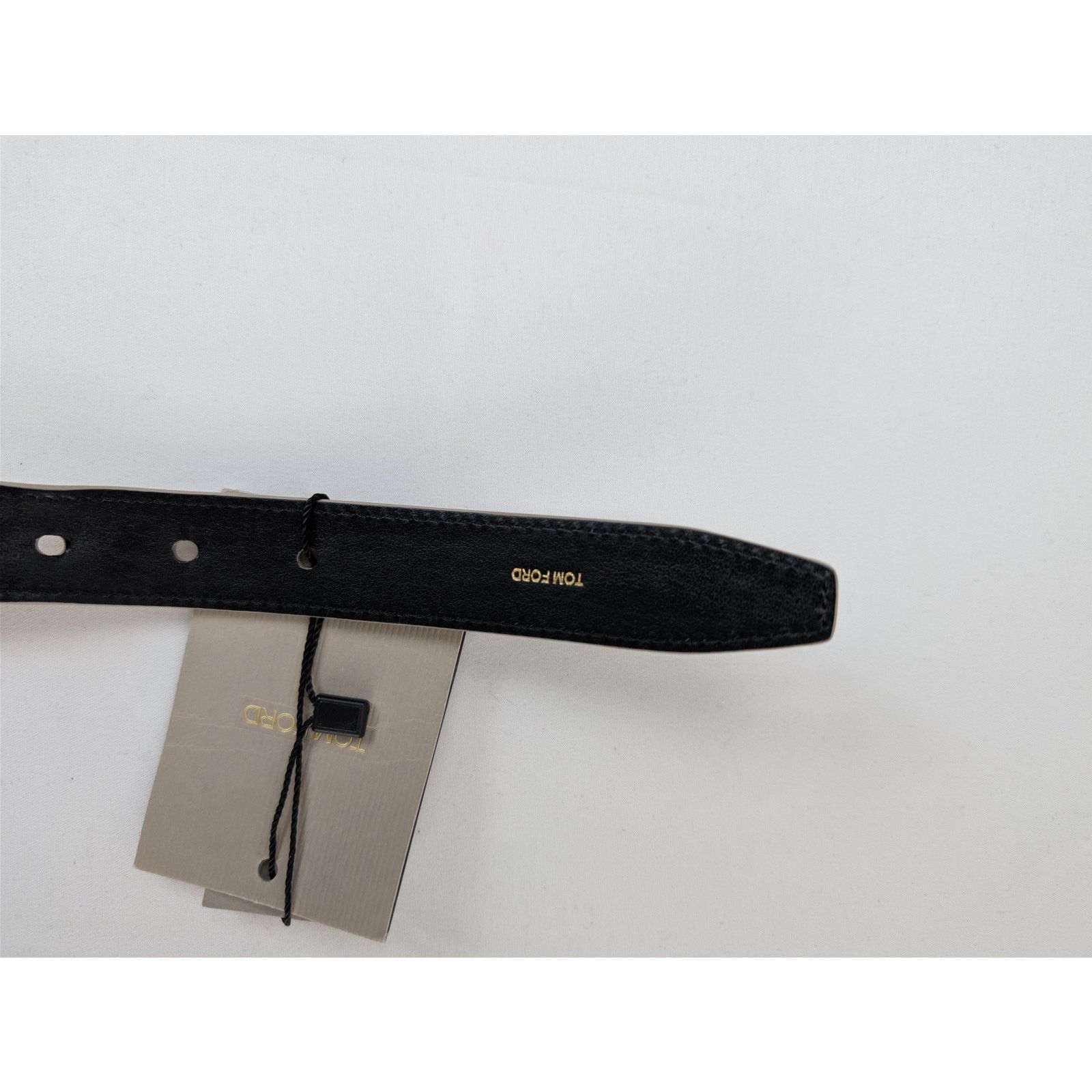 Tom Ford o1rshd1 Size: 90 / Croc Effect Leather Belt in Ivory Size 36 - 9 Thumbnail
