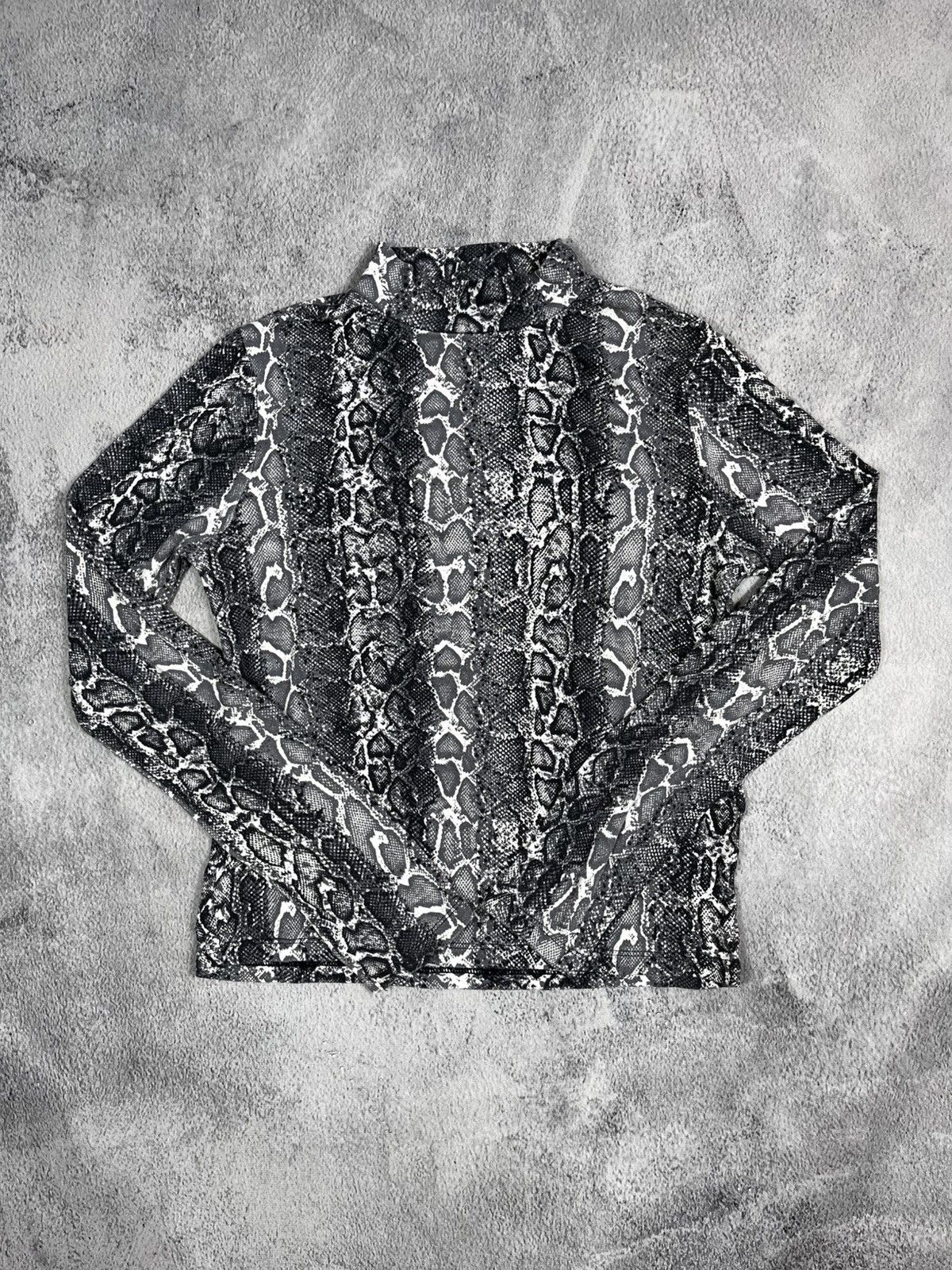 Other Vintage Y2K Japanese crocodile longsleeve turtleneck 2000s Size M / US 6-8 / IT 42-44 - 5 Thumbnail