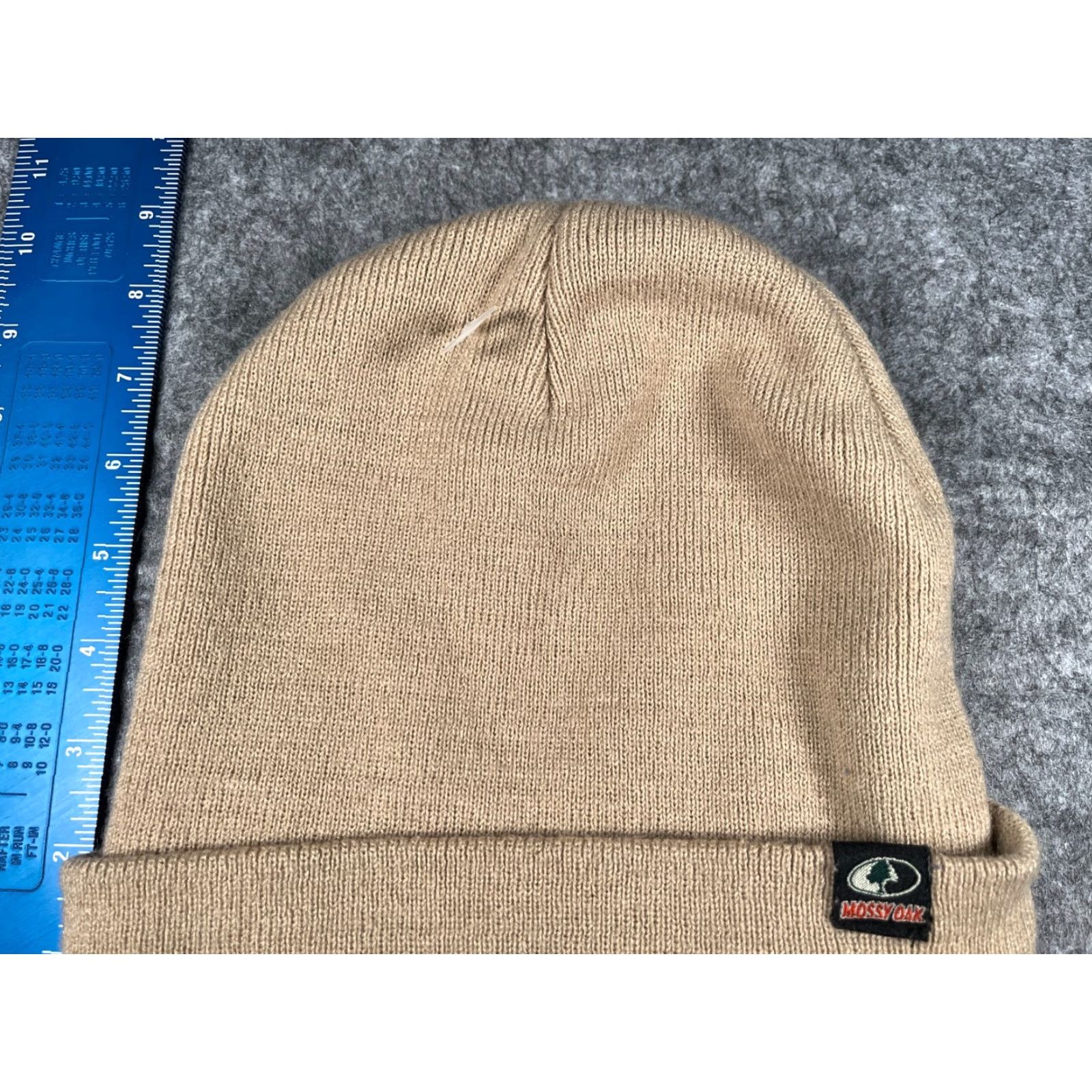 Vintage Mossy Oak Beanie Toque Mens One Size Beige Knit 100% Acrylic Hunt Fish Camp Hat/Cap Beanie Mens One Size Beige Mossy Oak Size ONE SIZE - 3 Thumbnail
