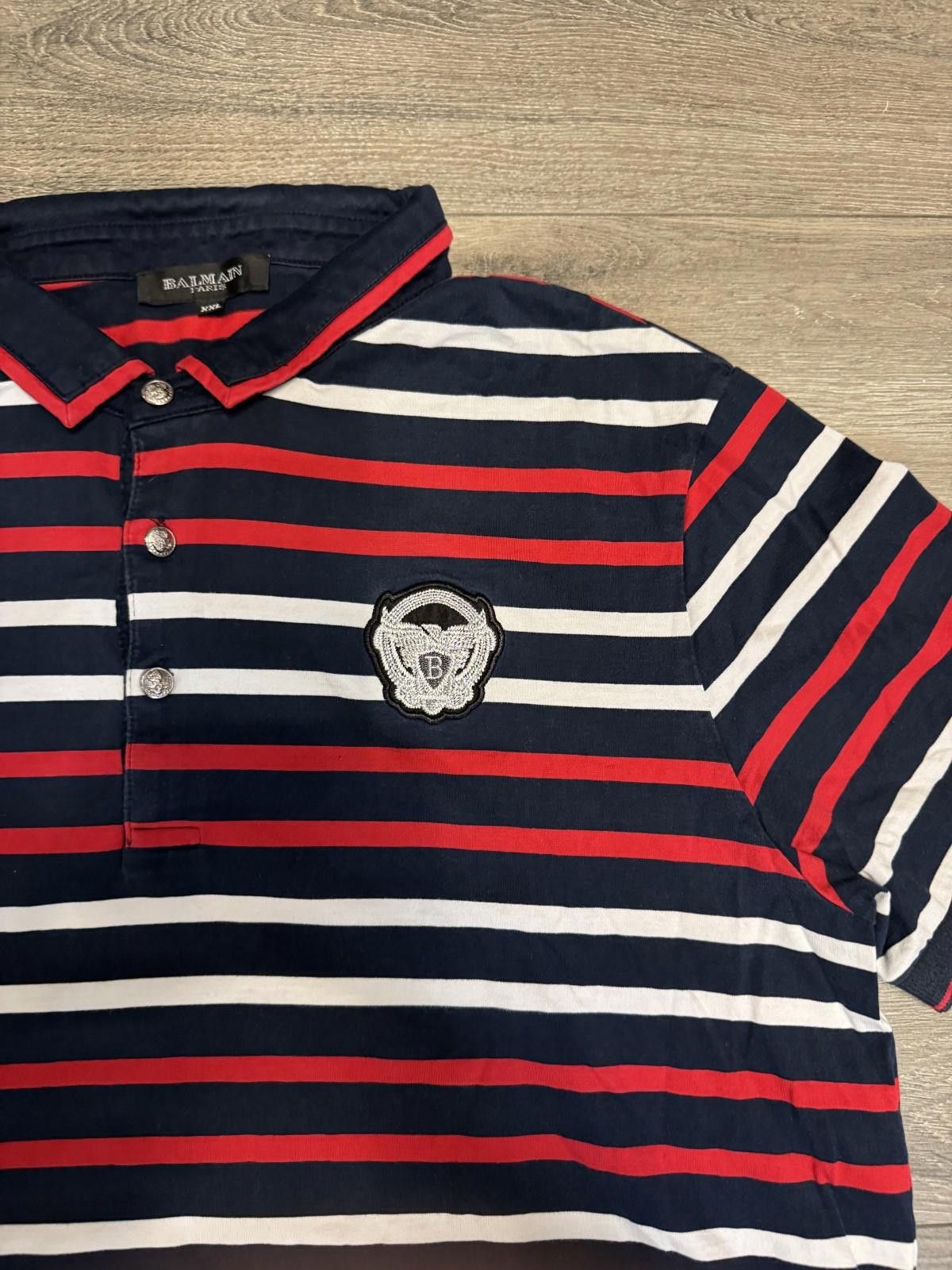 Balmain Balmain Striped Polo Men’s XXL Size US XXL / EU 58 / 5 - 2 Thumbnail