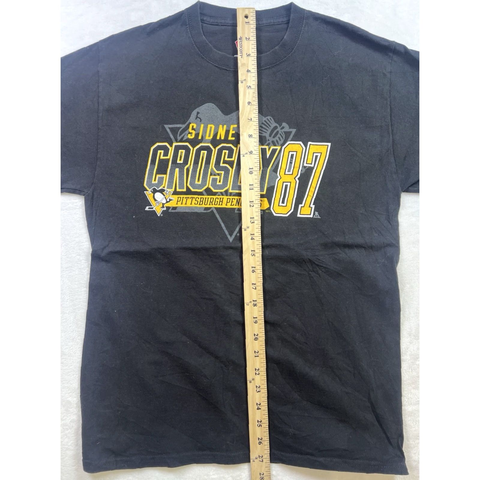 Hanes Men's Pittsburgh Penguins T-Shirt Black Cotton Crew Neck Short Sleeve M Hanes Logo Graphic Print Sports Retro? (adjusted) Size US M / EU 48-50 / 2 - 4 Thumbnail