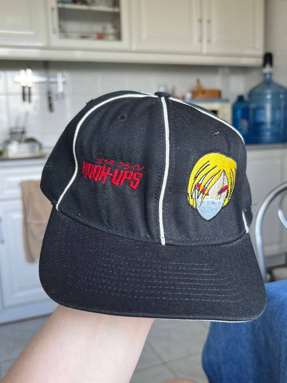 Girl Skateboards Vintage Rare Hook-Ups Cap Hat Anime red eye demon 90s Size ONE SIZE - 2 Thumbnail