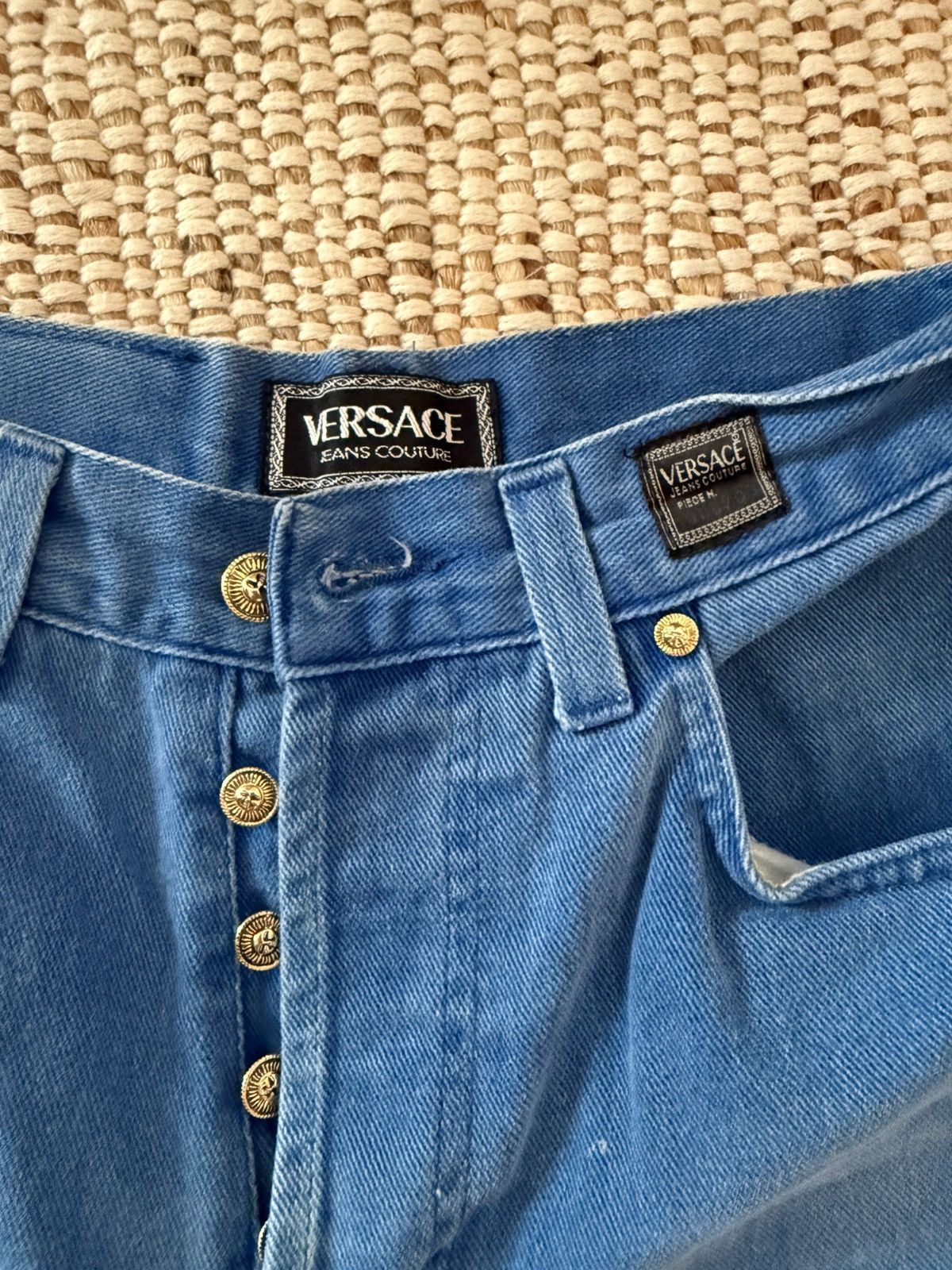 Versace Jeans Couture Vintage Versace Jeans Couture Cornflower Blue Jeans Size US 30 / EU 46 - 1 Thumbnail