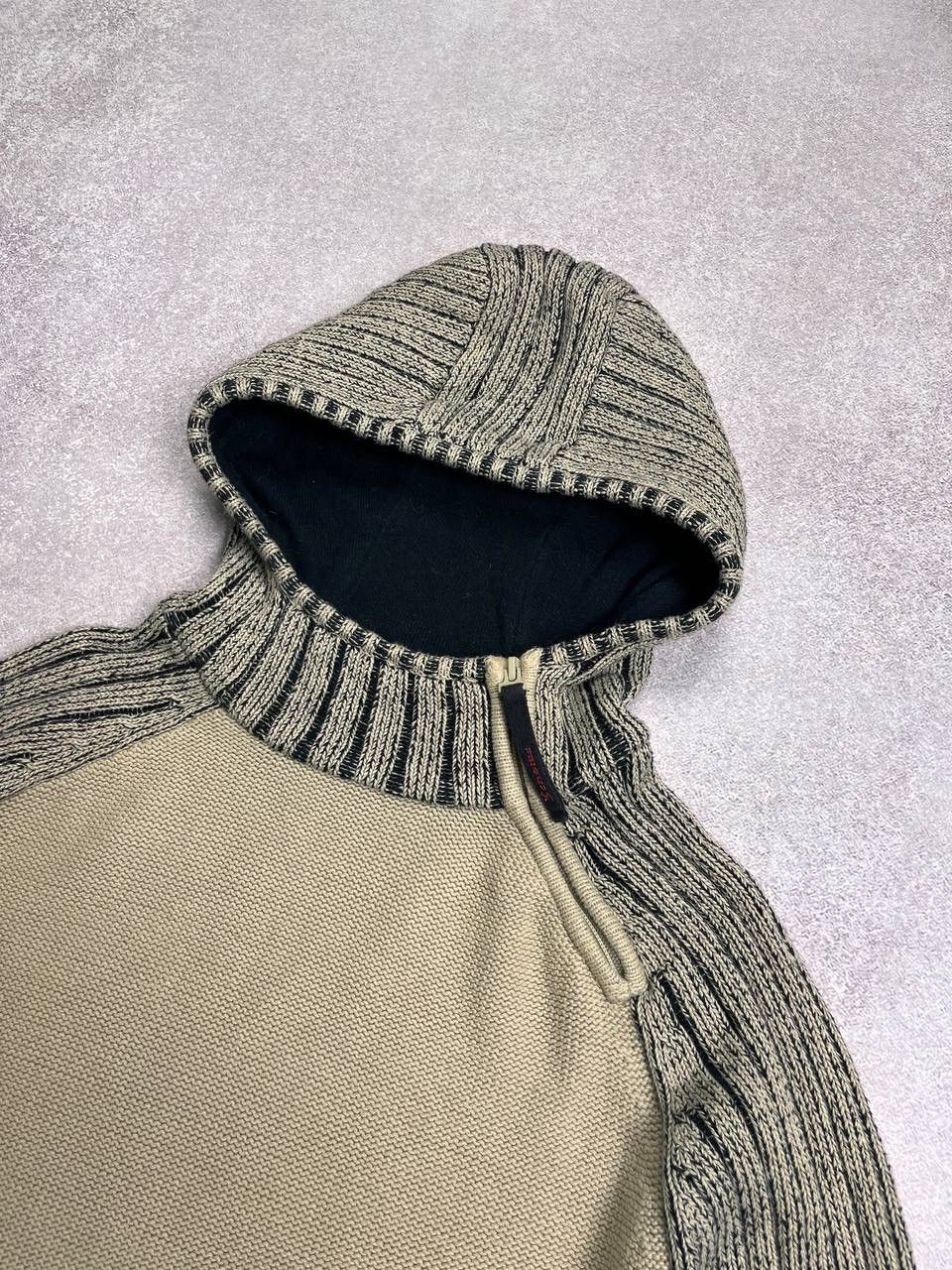 Schott × Vintage Vintage Schott Ninja Hood Boxy Knit Avantgarde Hoodie M Size US M / EU 48-50 / 2 - 2 Thumbnail
