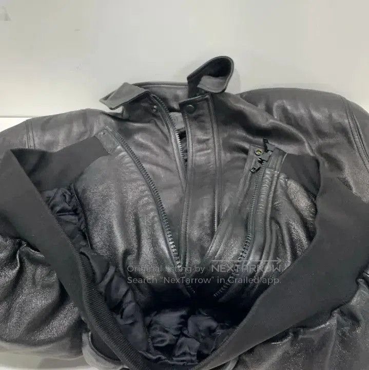 Balenciaga Balenciaga Black Logo Leather Bomber Jacket. Size US XS / EU 42 / 0 - 7 Thumbnail