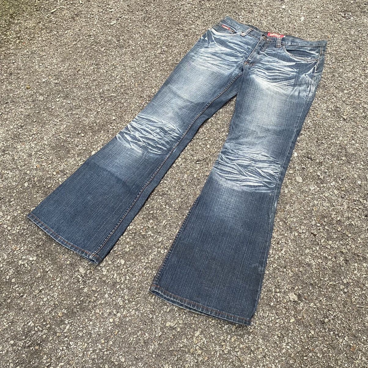 Hysteric Glamour Flare Jeans by Impala Japanese Brand Clawmark Boot Cut Denim Size US 32 / EU 48 - 3 Thumbnail