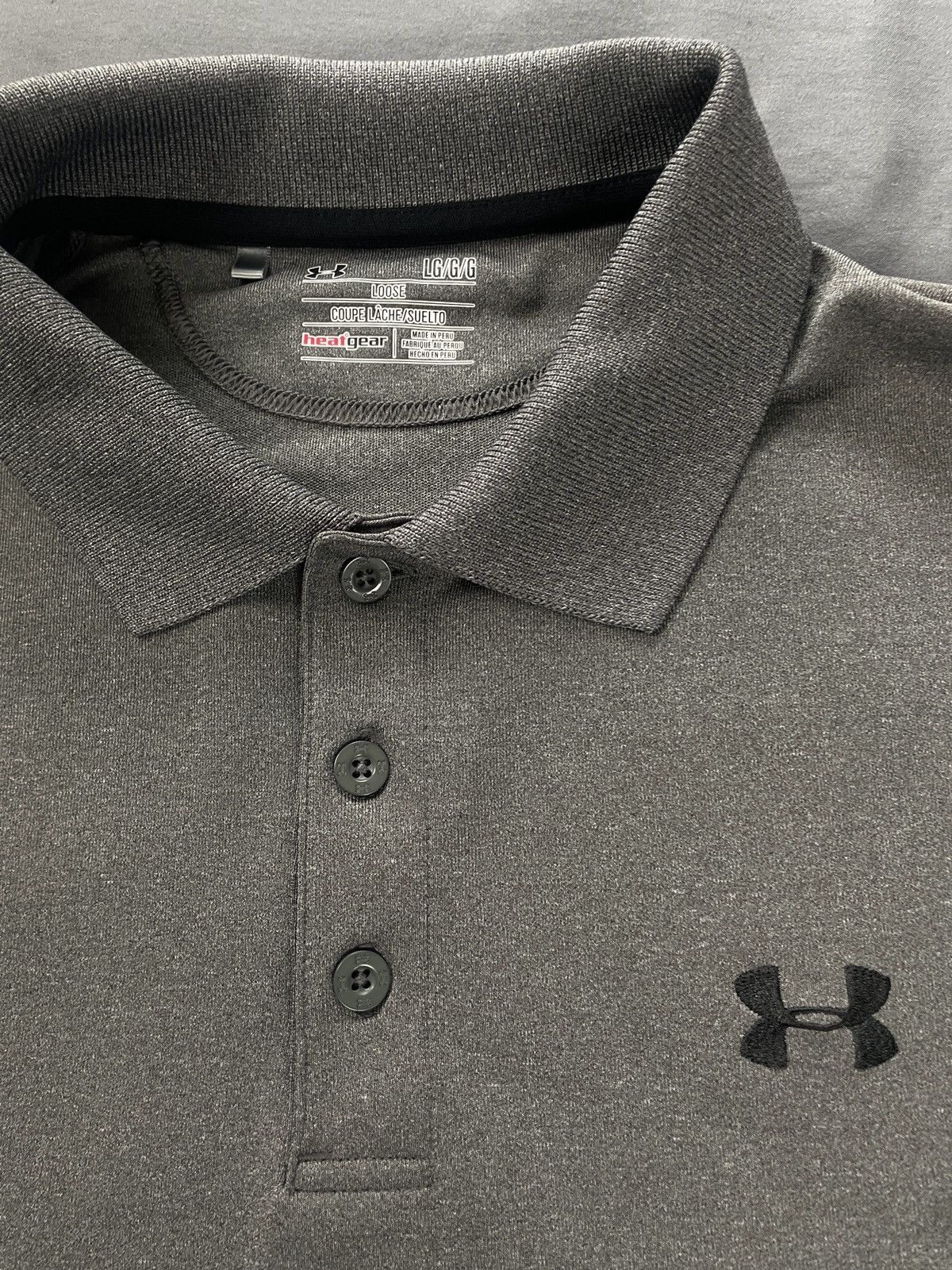 Under Armour Men Large Under Armour HeatGear Polo Shirt Gray - Like New Size US L / EU 52-54 / 3 - 2 Thumbnail