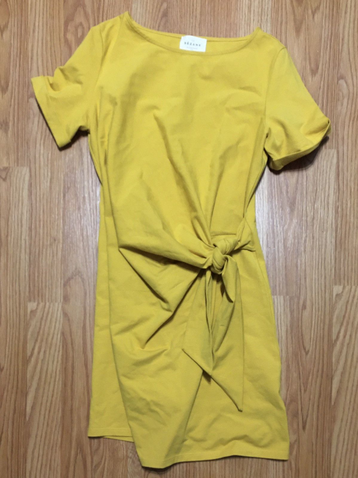 Sezane SEZANE Pippa Yellow Cotton Short Dress Size XS Size XS / US 0-2 / IT 36-38 - 9 Thumbnail