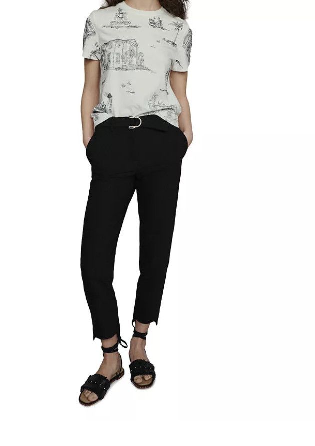 Maje Maje Palmy Step-Hem Tailored Pants Black ( 34 ) Size 22" - 4 Thumbnail