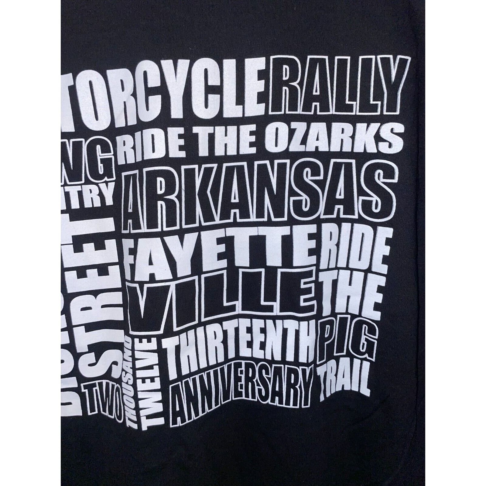 Gildan Arkansas Biker Shirt Fayetteville Motorcycle L Black Tee Size US L / EU 52-54 / 3 - 7 Thumbnail