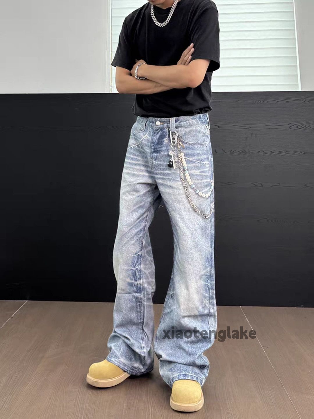 Jean Custom loose baggy skate hiphop yuppie punk jeans Size US 34 / EU 50 - 2 Thumbnail