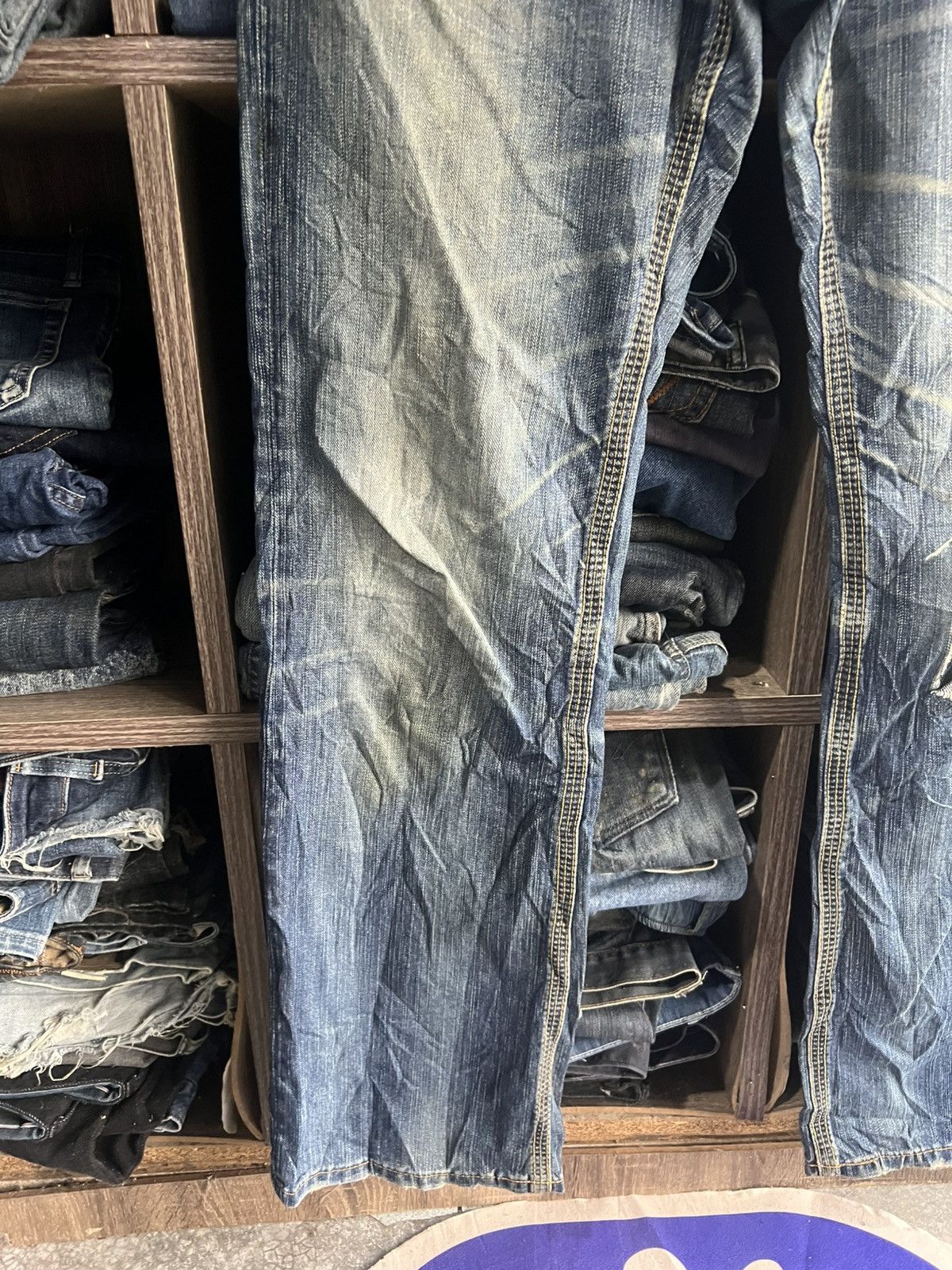 Edwin 🔥Edwin Exclusive Vintage Flared Distressed Denim Size US 34 / EU 50 - 7 Thumbnail