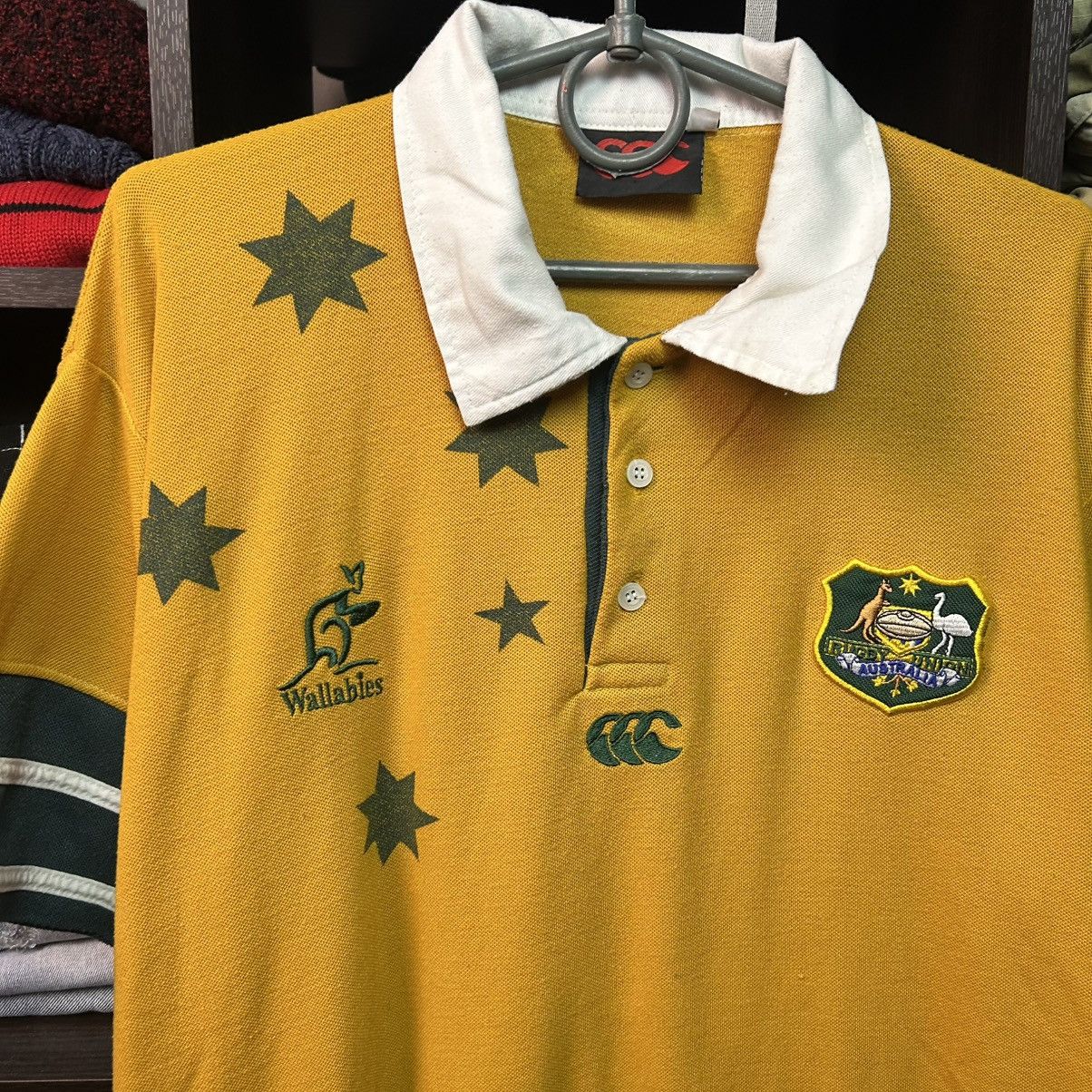 Canterbury of New Zealand Vintage Canterbury Australia Rugby big logo 90’s polo size L Size US L / EU 52-54 / 3 - 2 Thumbnail