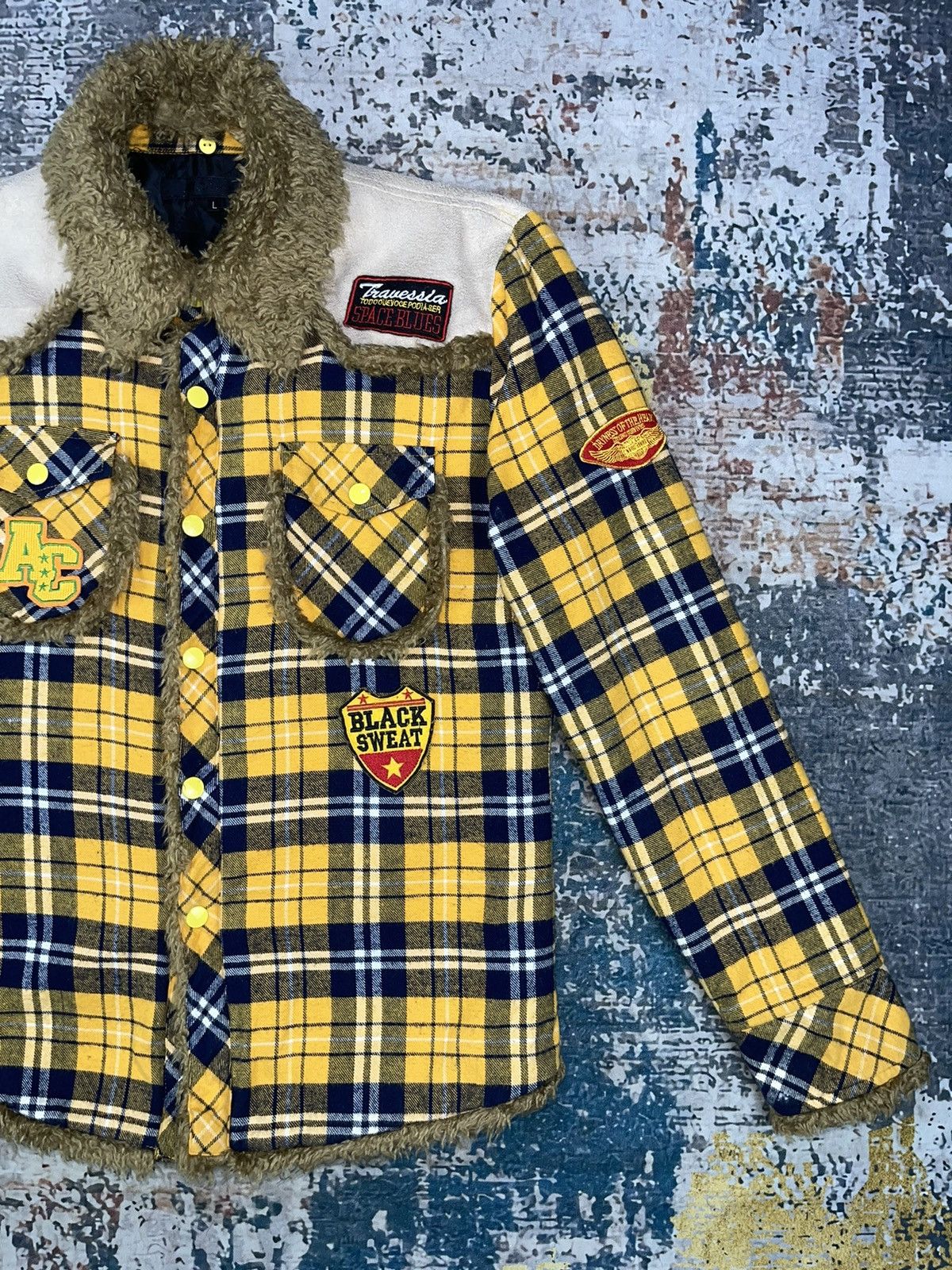 In The Attic ATC + In The Attic Plaid Tartan Flannel Sherpa Edge Jackets Size US M / EU 48-50 / 2 - 4 Thumbnail