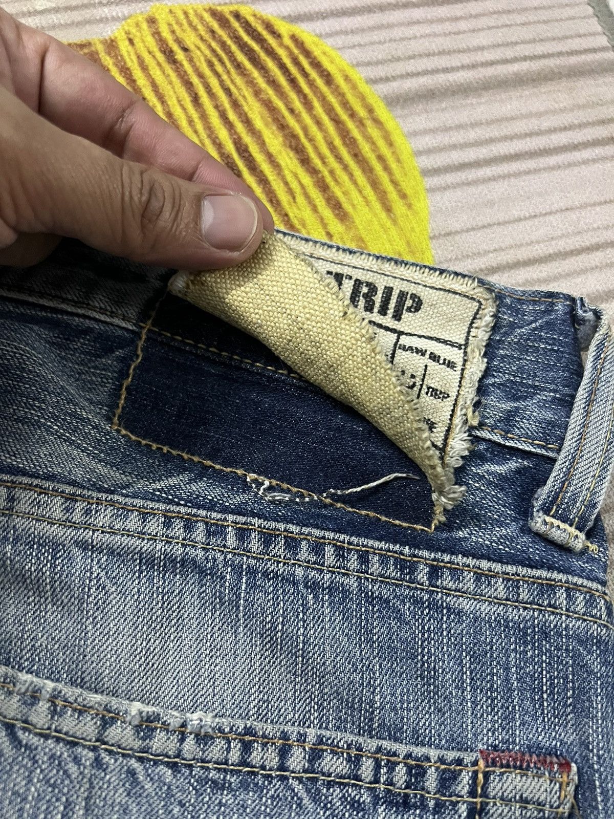 Edwin × If Six Was Nine × Japanese Brand VINTAGE EDWIN 503 BLUE TRIP DISTRESSED JAPAN JEANS Size US 34 / EU 50 - 22 Thumbnail