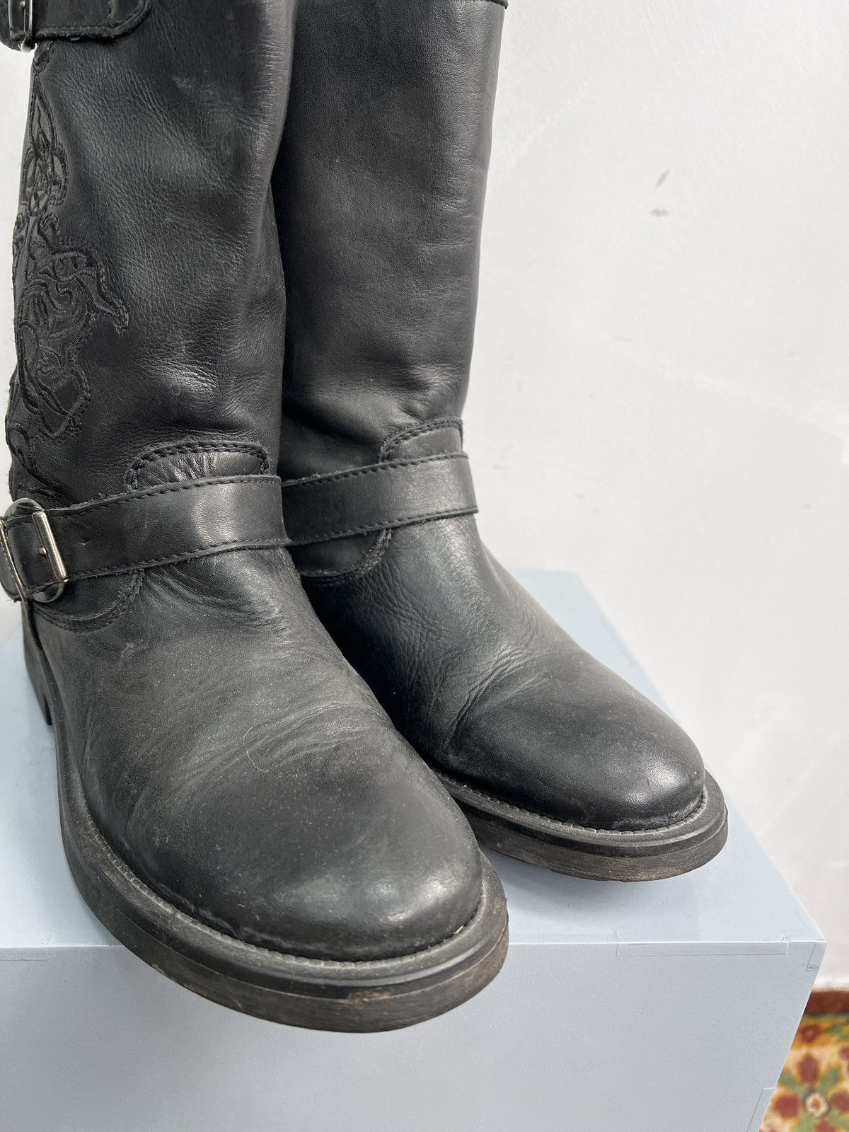 Designer × Guess ENGENDERED GUESS LEATHER HIGH BOOTS GUIDI STYLE Size US 9 / IT 39 - 5 Thumbnail