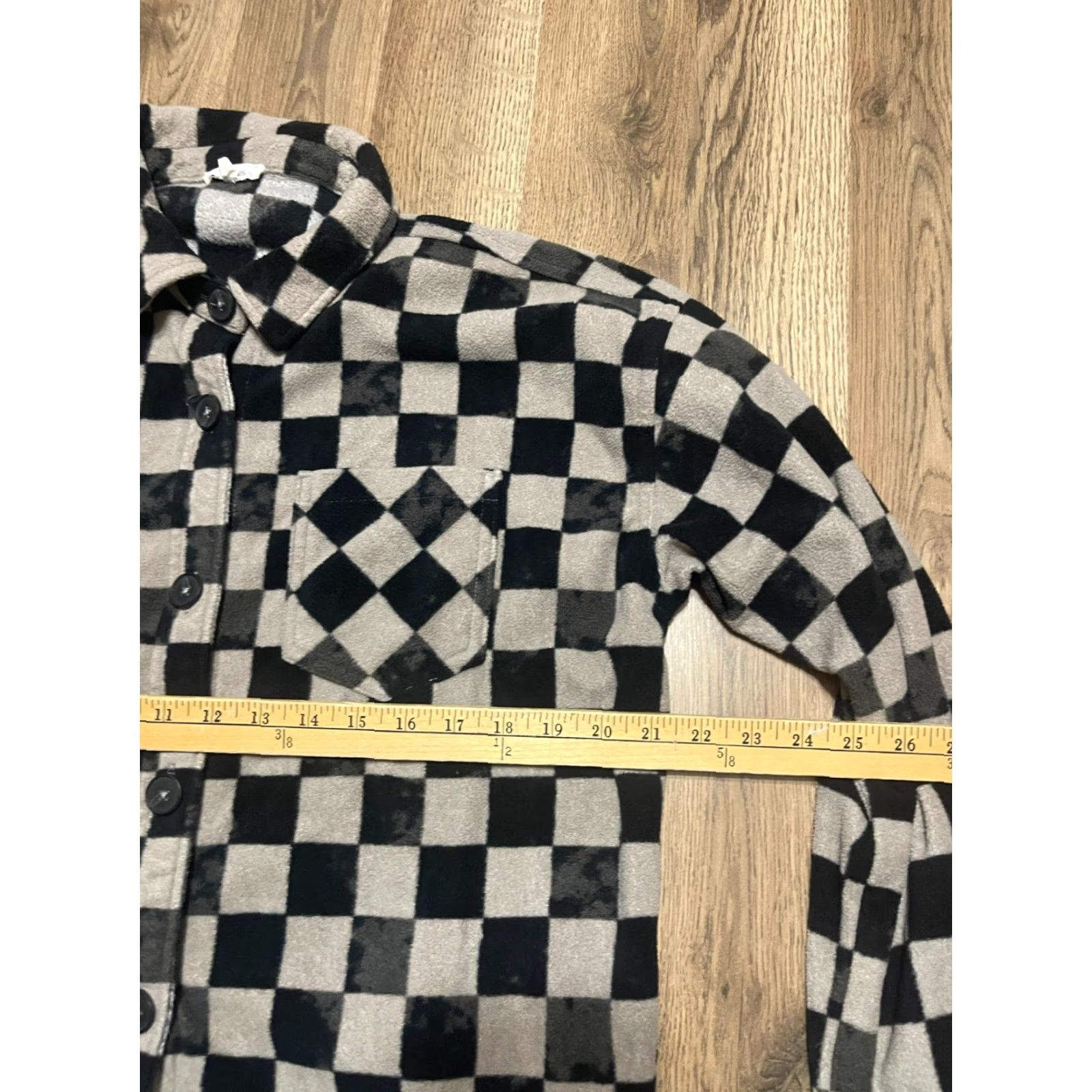 Vintage Maurices Shirt Womens Small Gray Black Checkered Button Up Long Sleeve Casual Modern Fall Spring Summer Womens Size S / US 4 / IT 40 - 5 Thumbnail