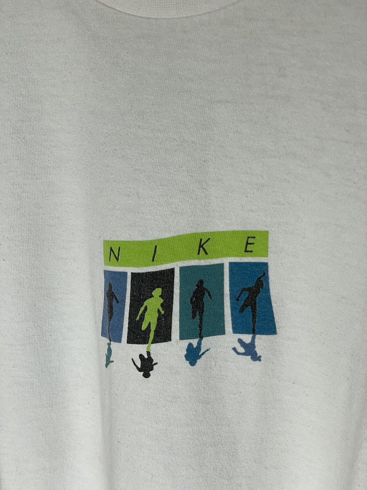 Nike × Vintage Nike tee Vintage 90s Nike Central Logo USA T-shirt y2k Size US XL / EU 56 / 4 - 5 Thumbnail