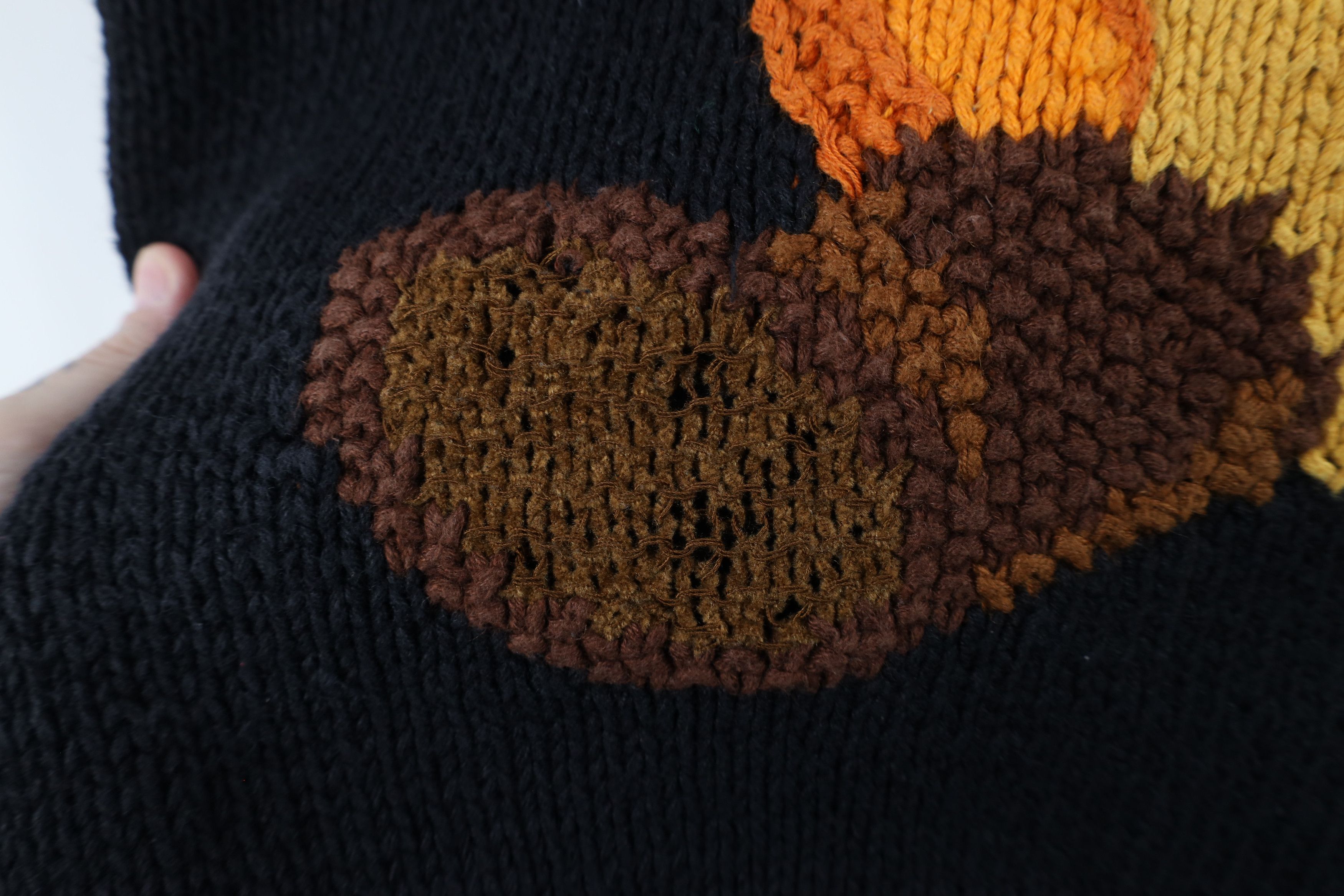 Vintage Vintage 90s Streetwear Halloween Pumpkin Bear Knit Sweater Size L / US 10 / IT 46 - 5 Thumbnail