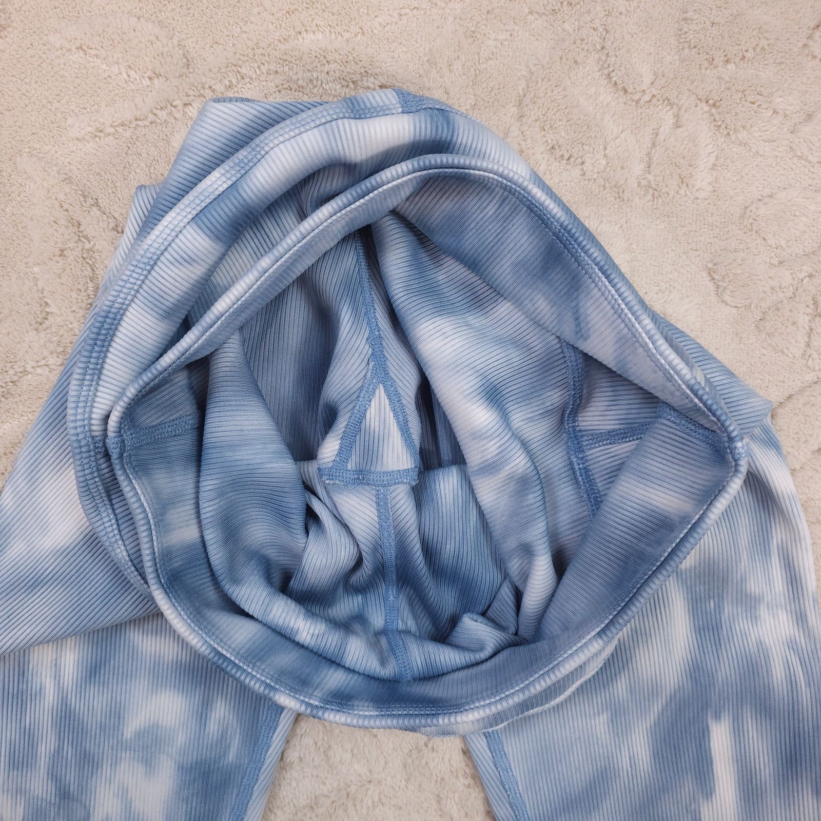 Other Carbon38 Tie Dye Ribbed 7/8 Legging French Navy/White Large Size 34" / US 12 / IT 48 - 5 Thumbnail