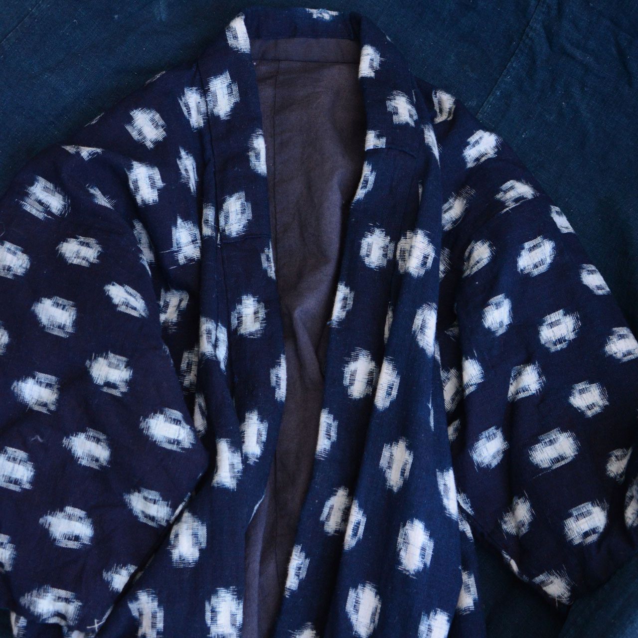 Other Indigo Kasuri Cotton Kimono Showa Era Vintage for Remake Use Size XS / US 0-2 / IT 36-38 - 17 Thumbnail