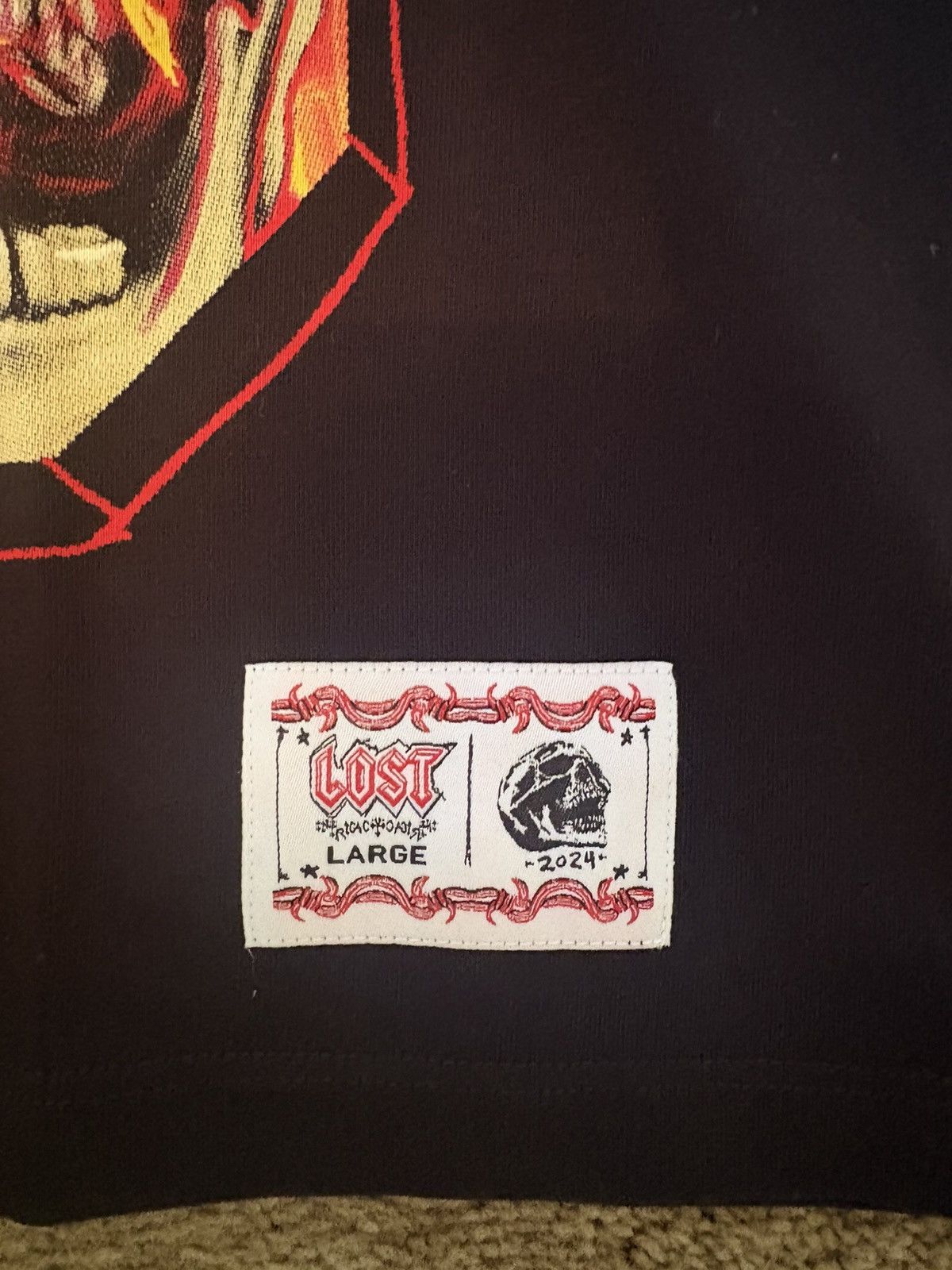 LOST INTRICACY Lost Intricacy NY Designer Black Skull Jersey Style Shirt Size US L / EU 52-54 / 3 - 4 Thumbnail