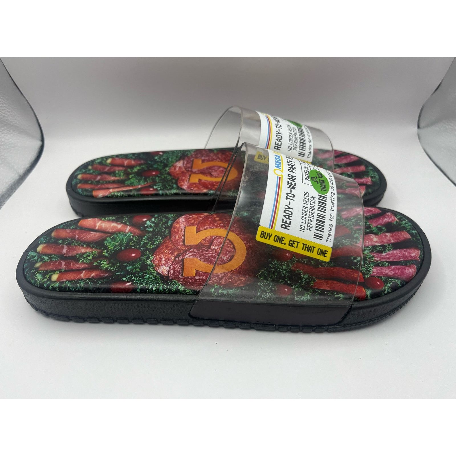 Unknown London Meow Wolf Omega Mart Party Platter Slides Slipper NEW Size US 8 / IT 38 - 1 Thumbnail