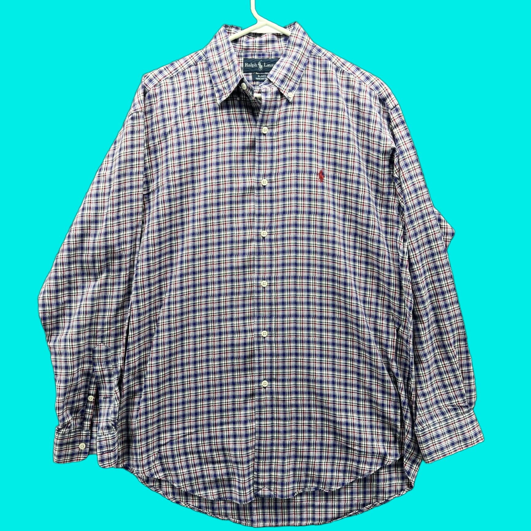 Ralph Lauren Ralph Lauren Shirt Mens Small Blue Plaid Long Sleeve Button Down Blake Casual Size US S / EU 44-46 / 1 - 1 Thumbnail