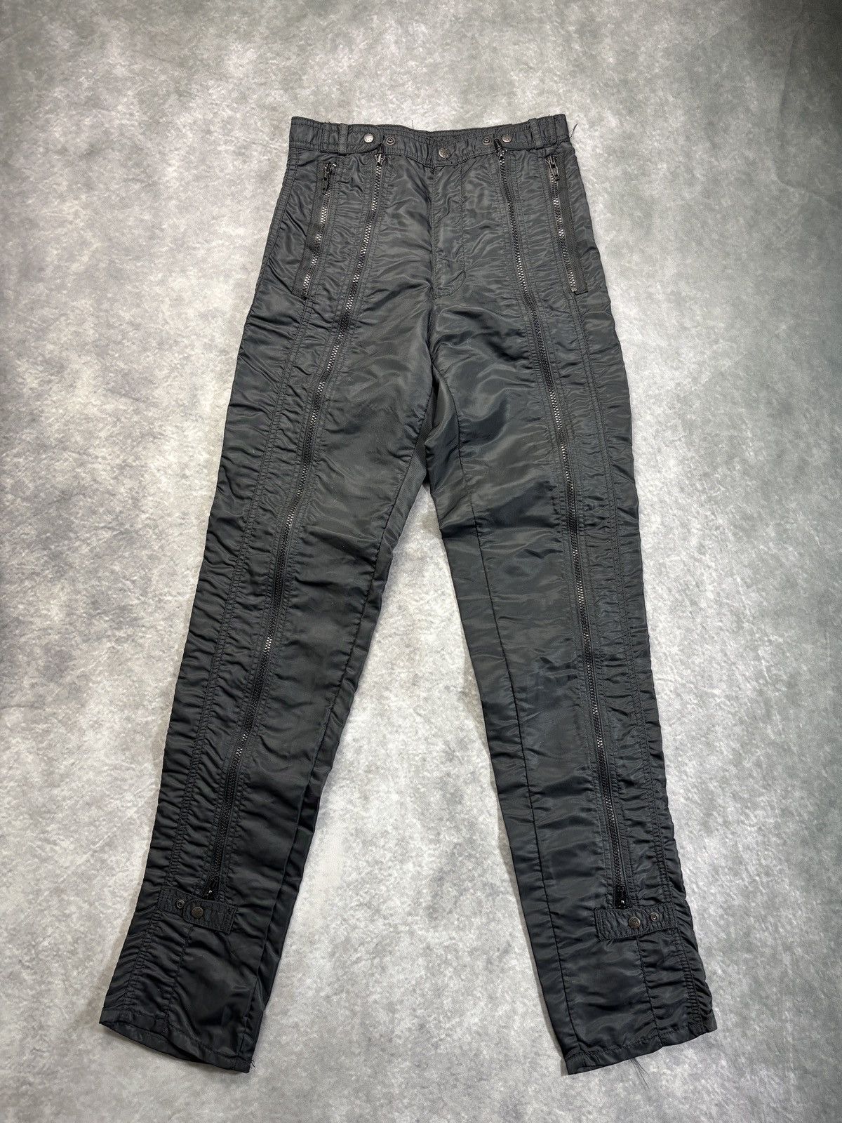 Bugle Boy × Vintage 1990s Bugle Boy Raver Pants Y2K Vintage Nylon Flight Zipper Size 29" - 16 Thumbnail