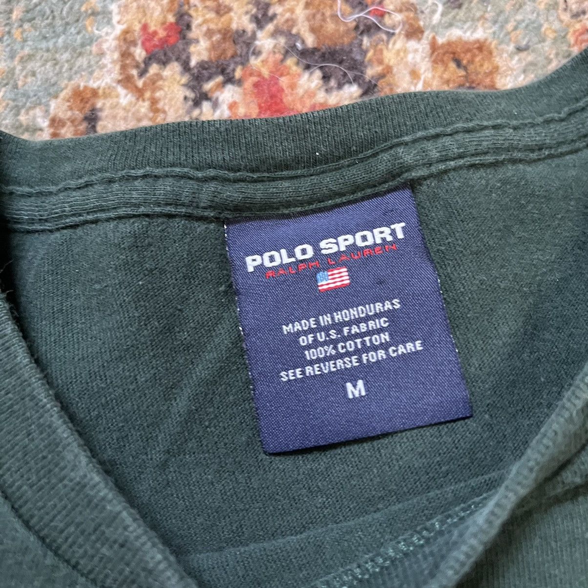 Polo Ralph Lauren × Vintage Vintage Polo Sport Ralph Lauren Green Spell out Shirt Size US M / EU 48-50 / 2 - 4 Thumbnail