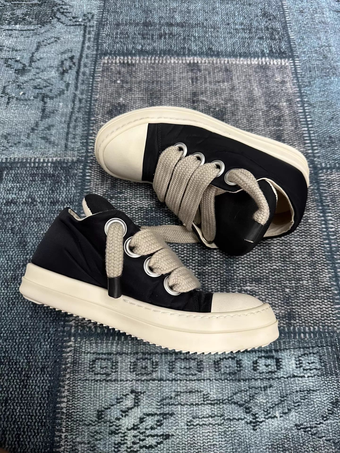 Rick Owens Rick Owens Canvas Jigglypuff Thick Laces Low Top 36/37 Size US 5.5 / IT 35.5 - 1 Thumbnail