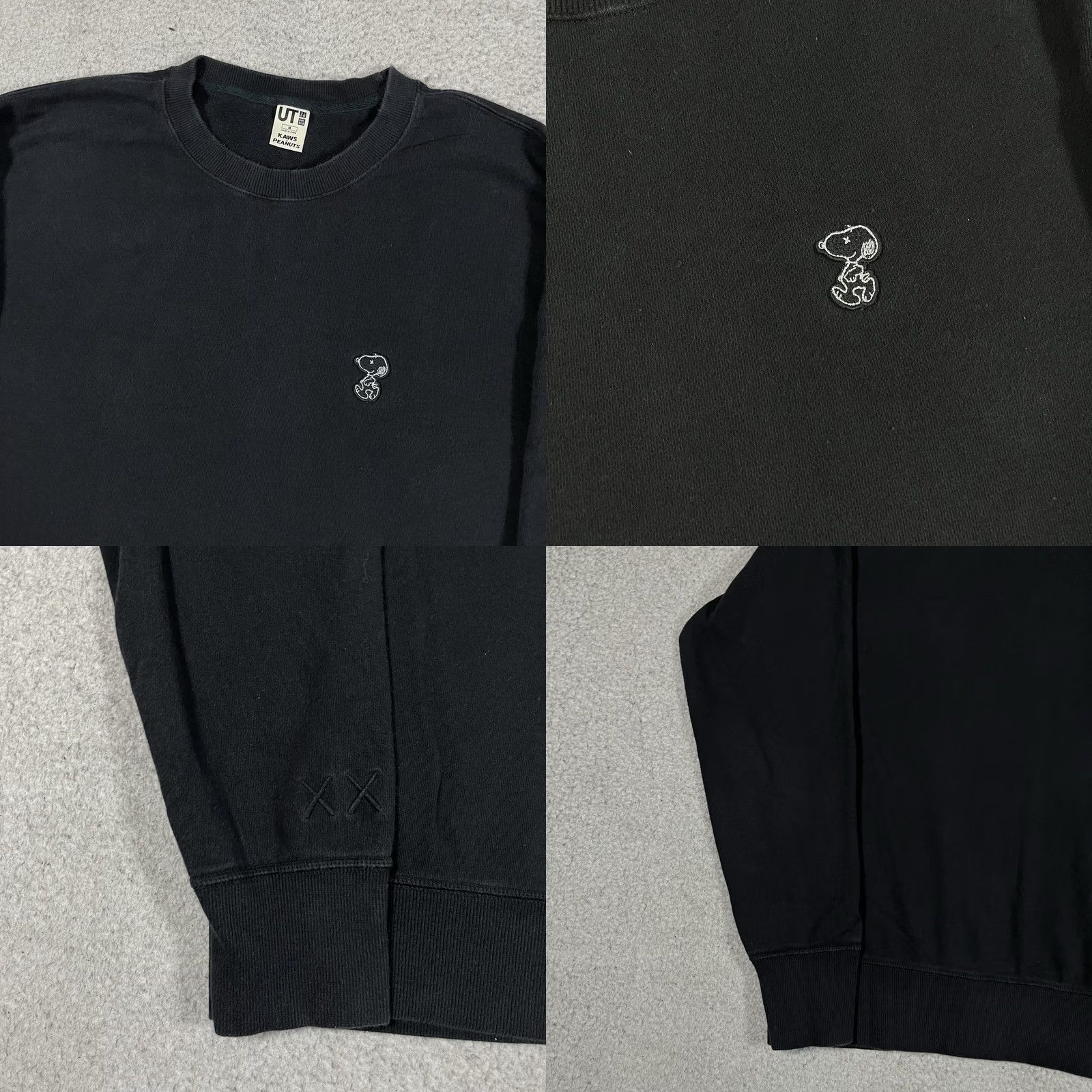 Uniqlo UNIQLO KAWS Peanuts Sweatshirt Mens M Black Snoopy Long Sleeve Crewneck Size US M / EU 48-50 / 2 - 8 Thumbnail