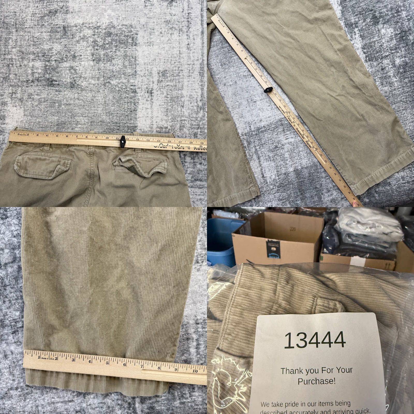 Gap VINTAGE Gap Corduroy Pants Mens 34x30 Beige Relaxed Straight 30in Inseam Casual Chino Pants Mens Size US 34 / EU 50 - 8 Thumbnail