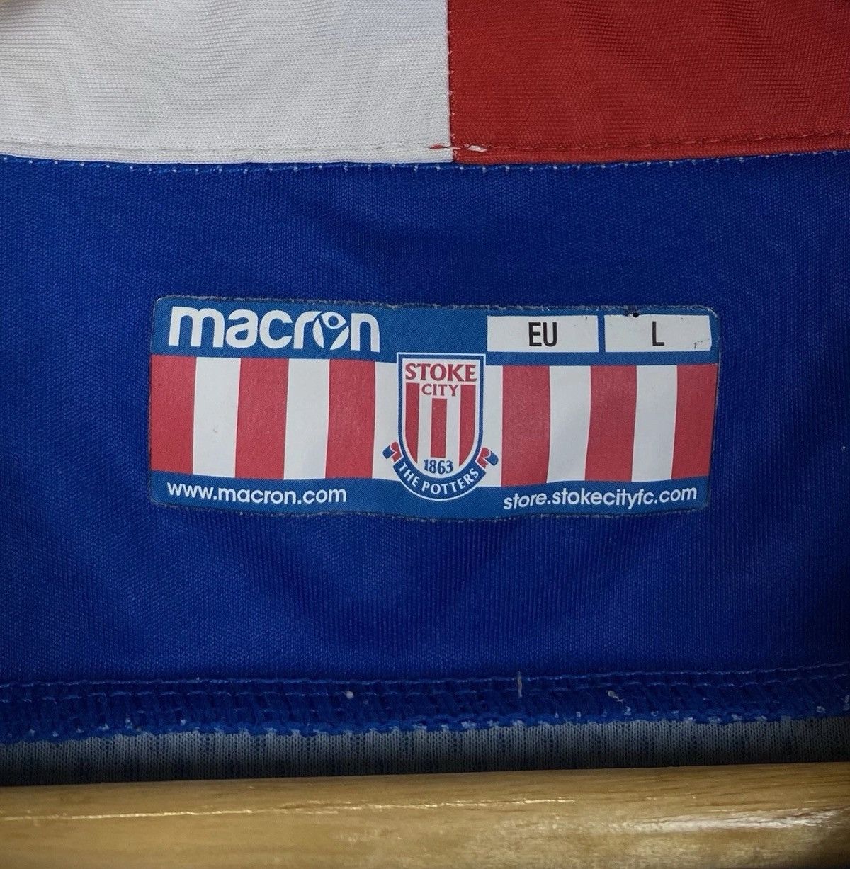 Other Stoke City 2017/2018 Away Football Shirt Soccer Jersey Blue Size US L / EU 52-54 / 3 - 14 Thumbnail