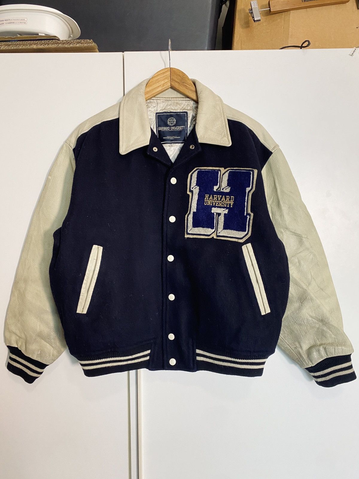 Vintage Vintage Harvard University Varsity Jacket Size US M / EU 48-50 / 2 - 2 Thumbnail