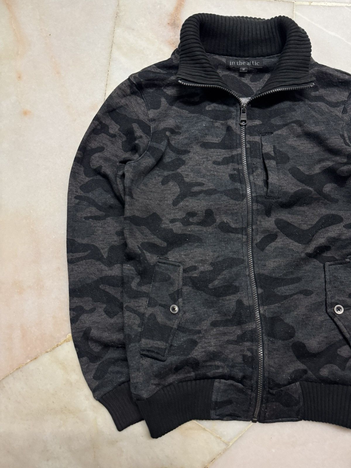 In The Attic INTHEATTIC HOMME SWEATER BONO STYLE CAMOUFLAGE ZIPPER Size US S / EU 44-46 / 1 - 4 Thumbnail