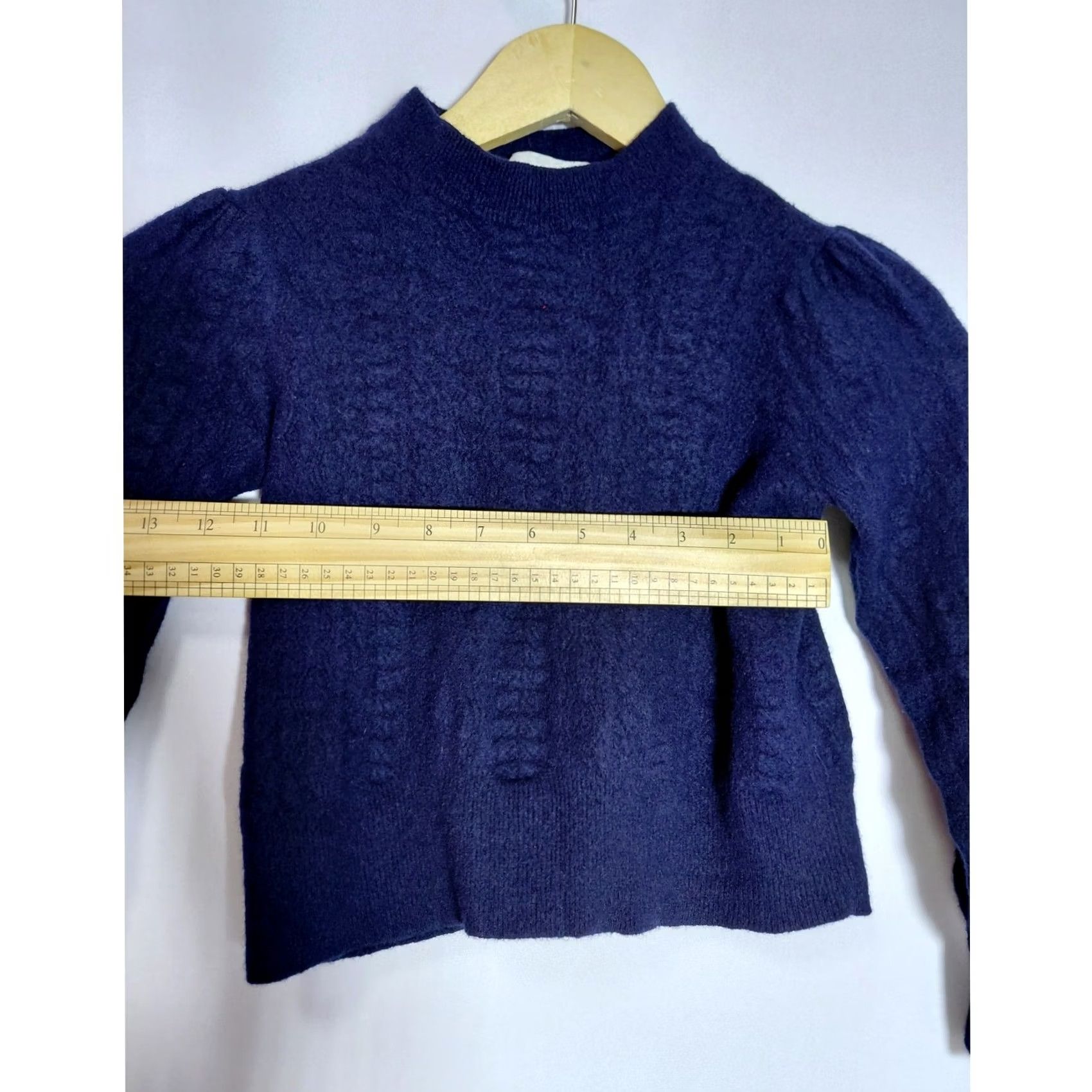 J.Crew DEMYLEE x J.Crew Wool Sweater Blue Solid 100% Wool Size M Womens Crew Neck Long Sleeve Pullover Casual Workwear KnIT 100% Merino Wool" Size M / US 6-8 / IT 42-44 - 7 Thumbnail