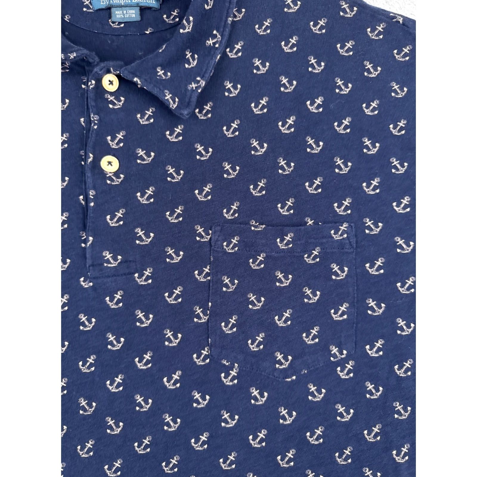 Ralph Lauren VINTAGE Ralph Lauren Polo Shirt Polo Blue 2X Big & Tall 100% Cotton Embroidered Logo Classic Collar Button Short Sleeve Men Size US XXL / EU 58 / 5 - 6 Thumbnail