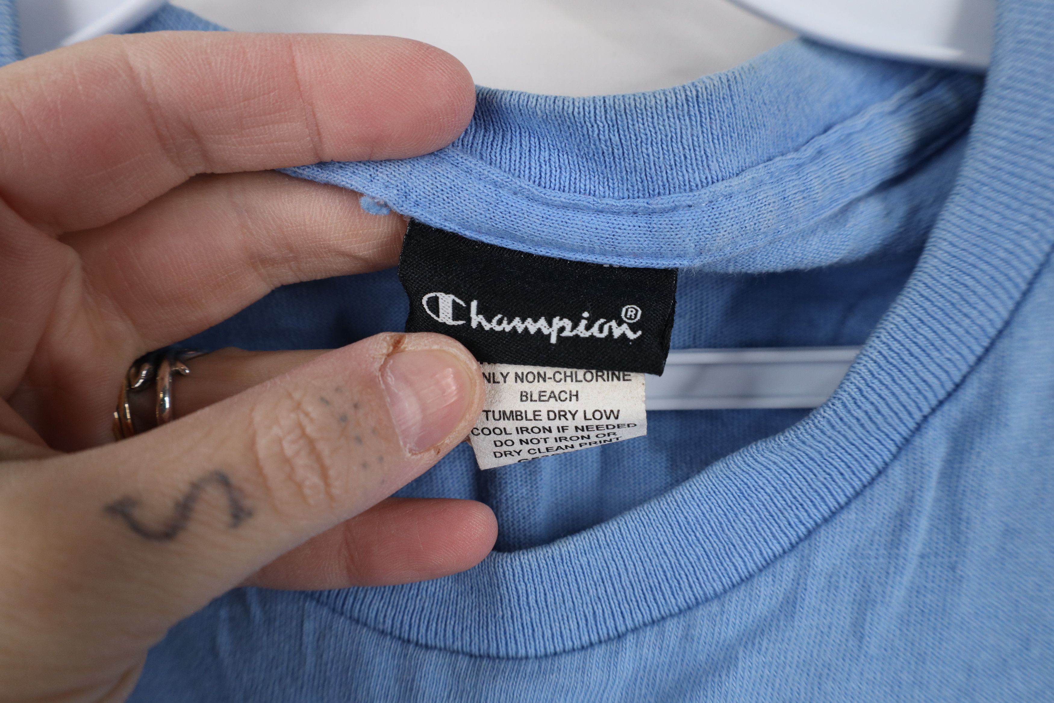 Champion × Vintage Vintage Champion Cropped Notre Dame University T-Shirt Size L / US 10 / IT 46 - 9 Thumbnail